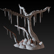 Bald Tree with Icicles Miniature for Dungeons and Dragons, Pathfinder or other TTRPGs