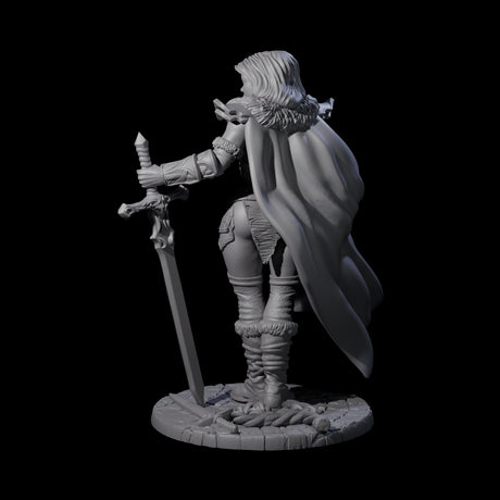 Baleth - Cloaked Fighter Miniature for Dungeons and Dragons, Pathfinder or other TTRPGs