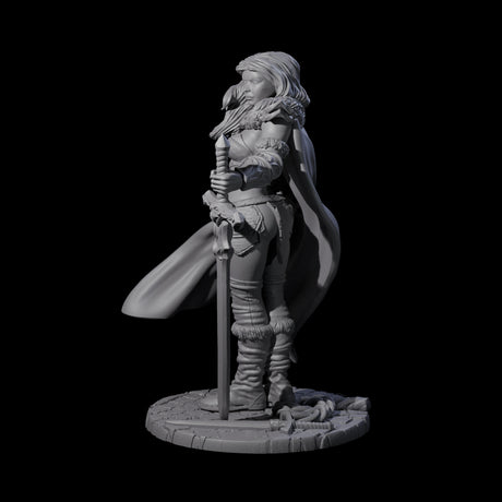 Baleth - Cloaked Fighter Miniature for Dungeons and Dragons, Pathfinder or other TTRPGs