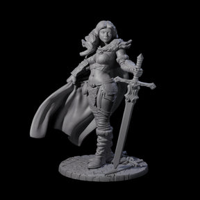 Baleth - Cloaked Fighter Miniature for Dungeons and Dragons, Pathfinder or other TTRPGs