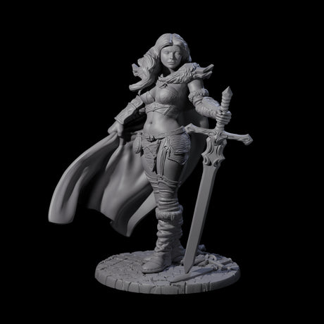 Baleth - Cloaked Fighter Miniature for Dungeons and Dragons, Pathfinder or other TTRPGs