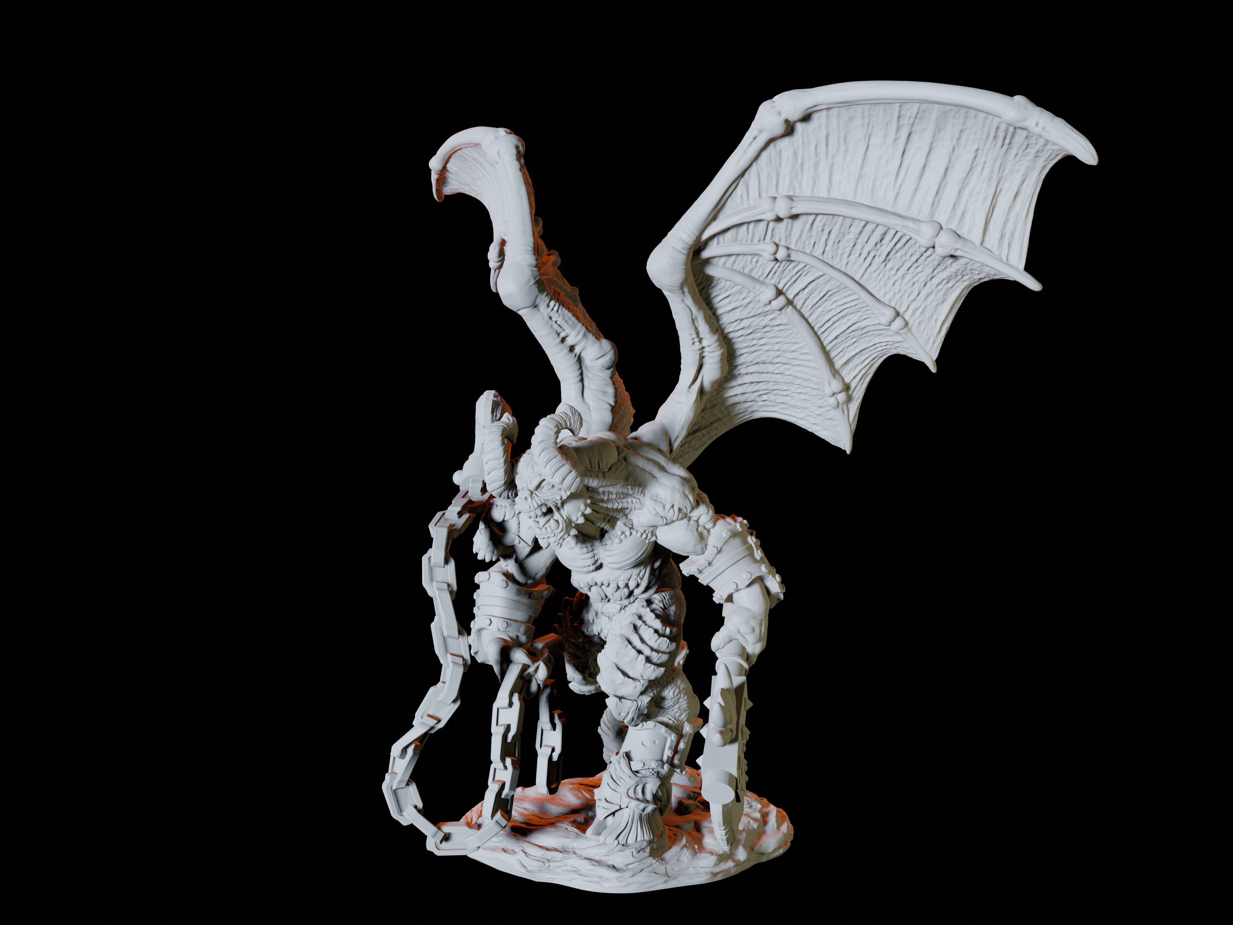 Chained Balor Miniature for Dungeons and Dragons - Myth Forged