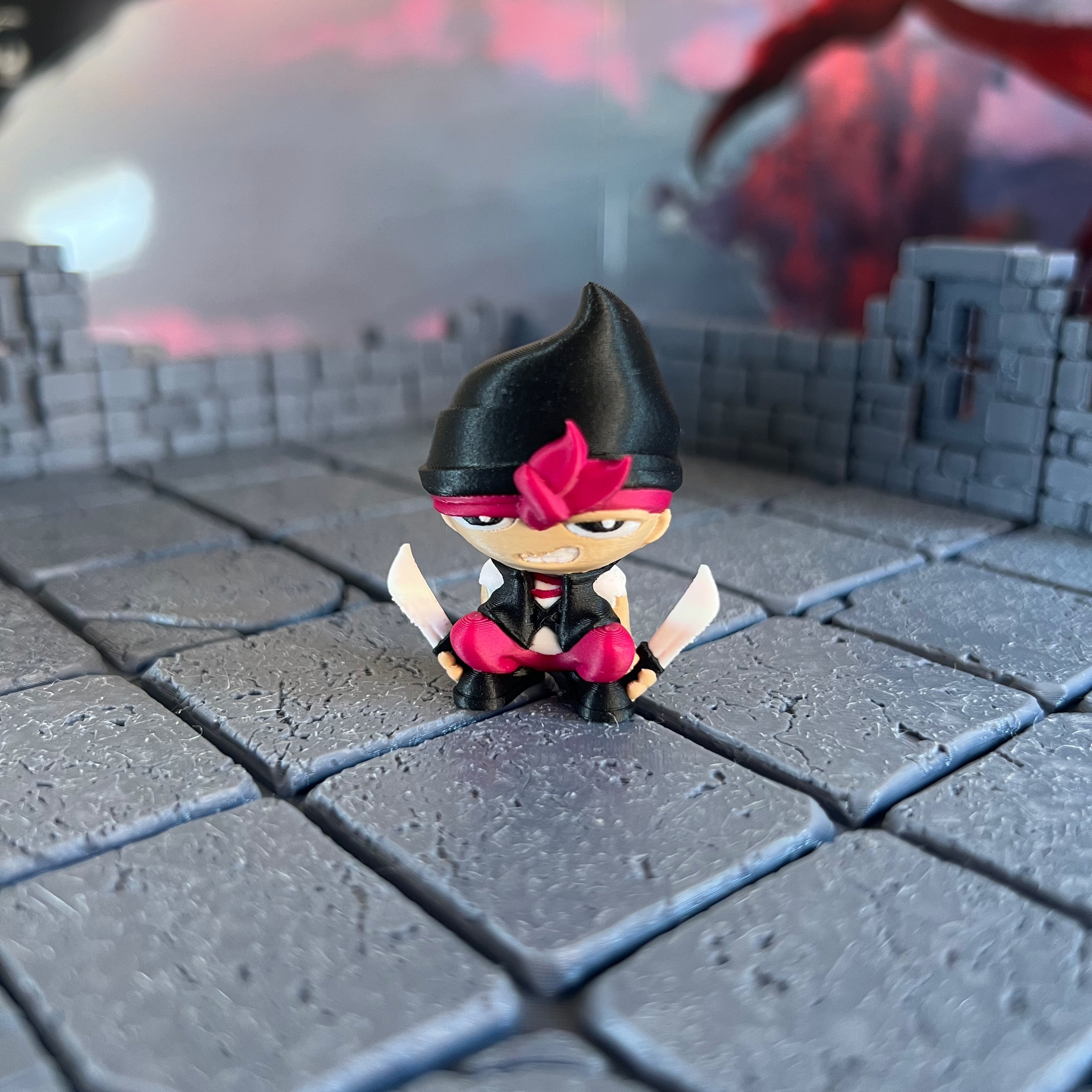 Bandit Gangsters Set of Three Multicolour Table Ready Miniature Miniature for Dungeons and Dragons, Pathfinder or other TTRPGs