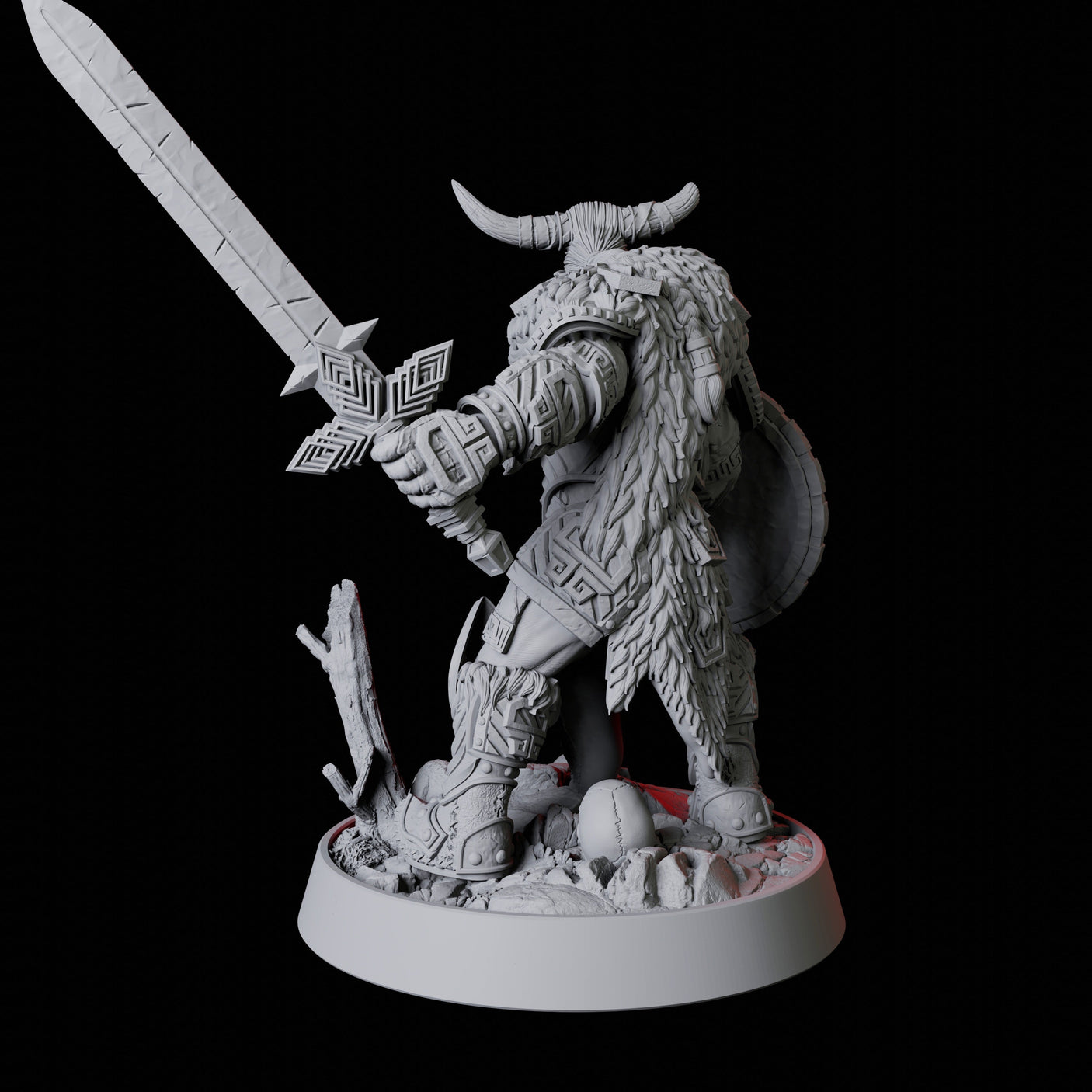Barbarian Berserker Miniature for Dungeons and Dragons, Pathfinder or other TTRPGs