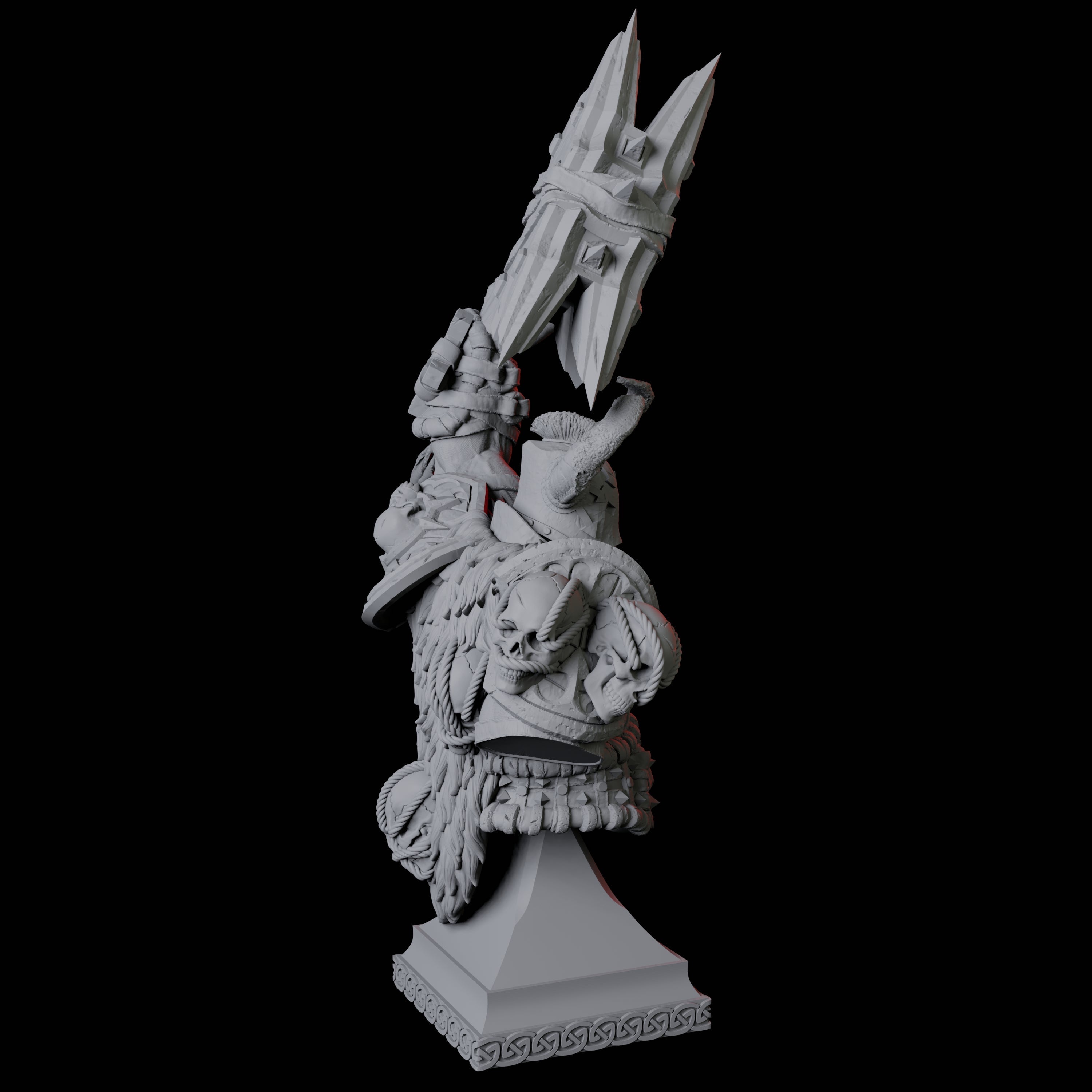 Barbarian Bust Miniature for Dungeons and Dragons