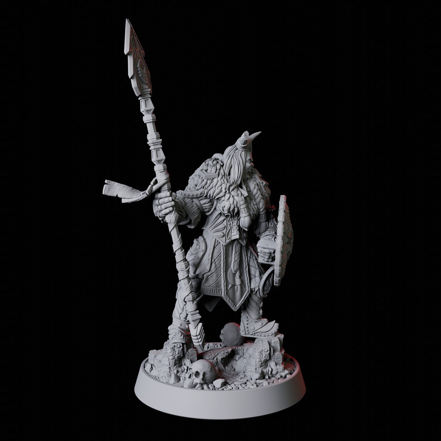 Barbarian Warrior Miniature for Dungeons and Dragons, Pathfinder or other TTRPGs