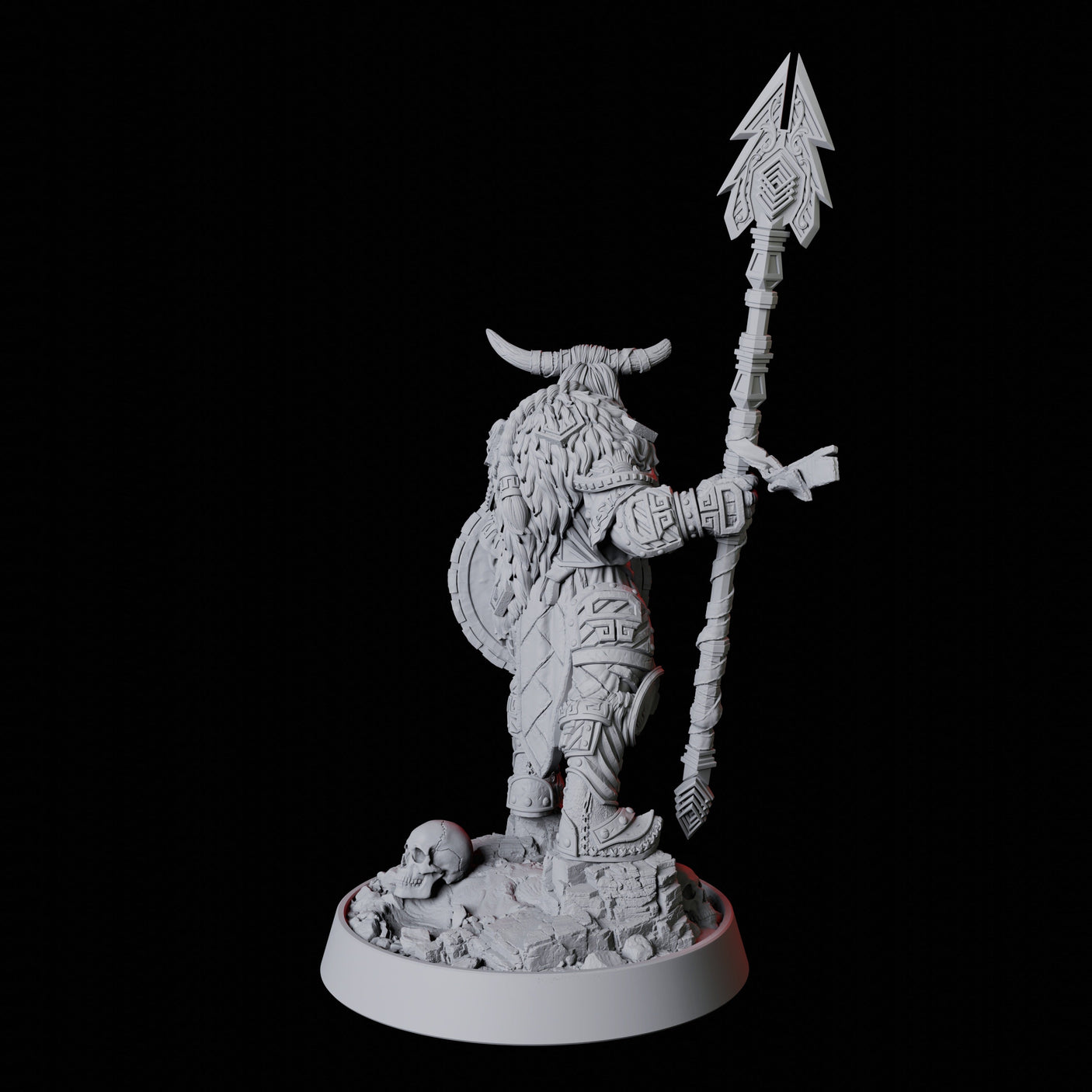 Barbarian Warrior Miniature for Dungeons and Dragons, Pathfinder or other TTRPGs