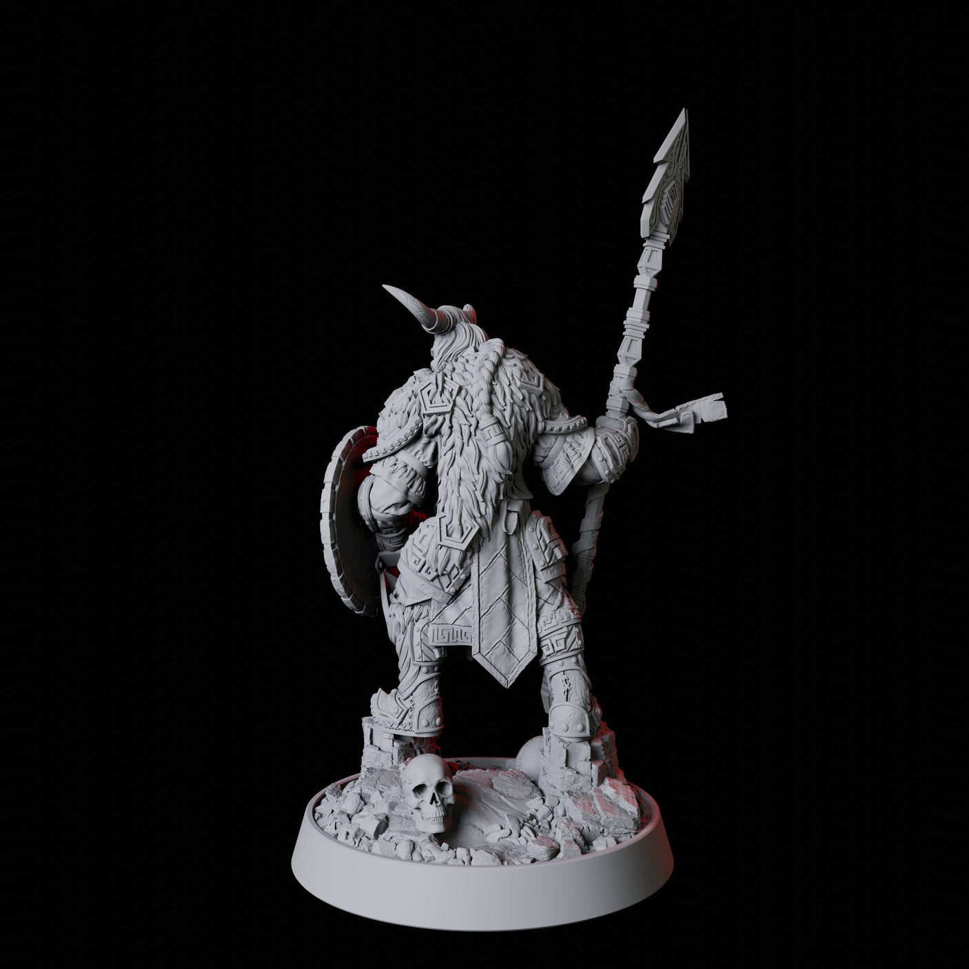 Barbarian Warrior Miniature for Dungeons and Dragons, Pathfinder or other TTRPGs