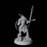 Barbarian Warrior Miniature for Dungeons and Dragons, Pathfinder or other TTRPGs