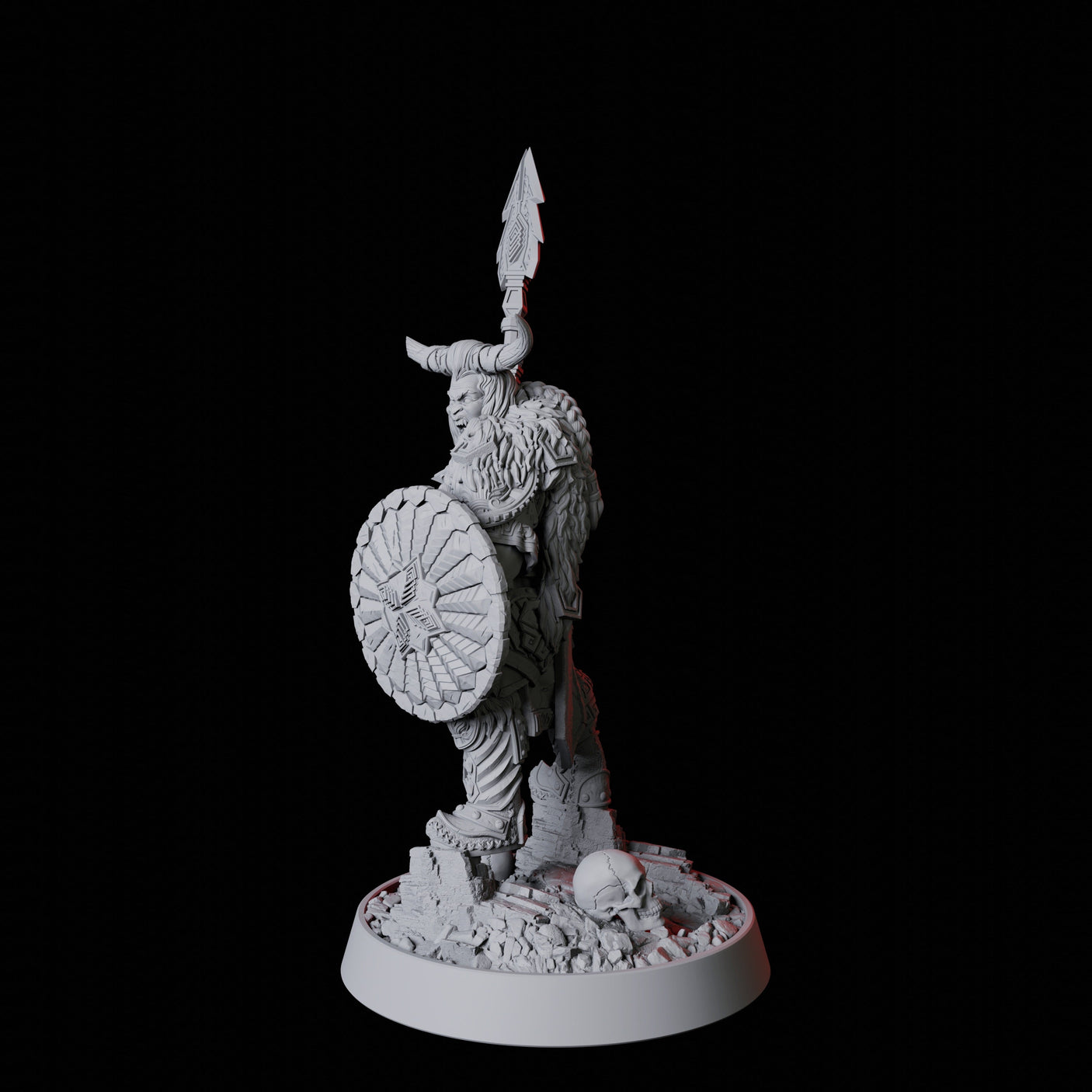 Barbarian Warrior Miniature for Dungeons and Dragons, Pathfinder or other TTRPGs
