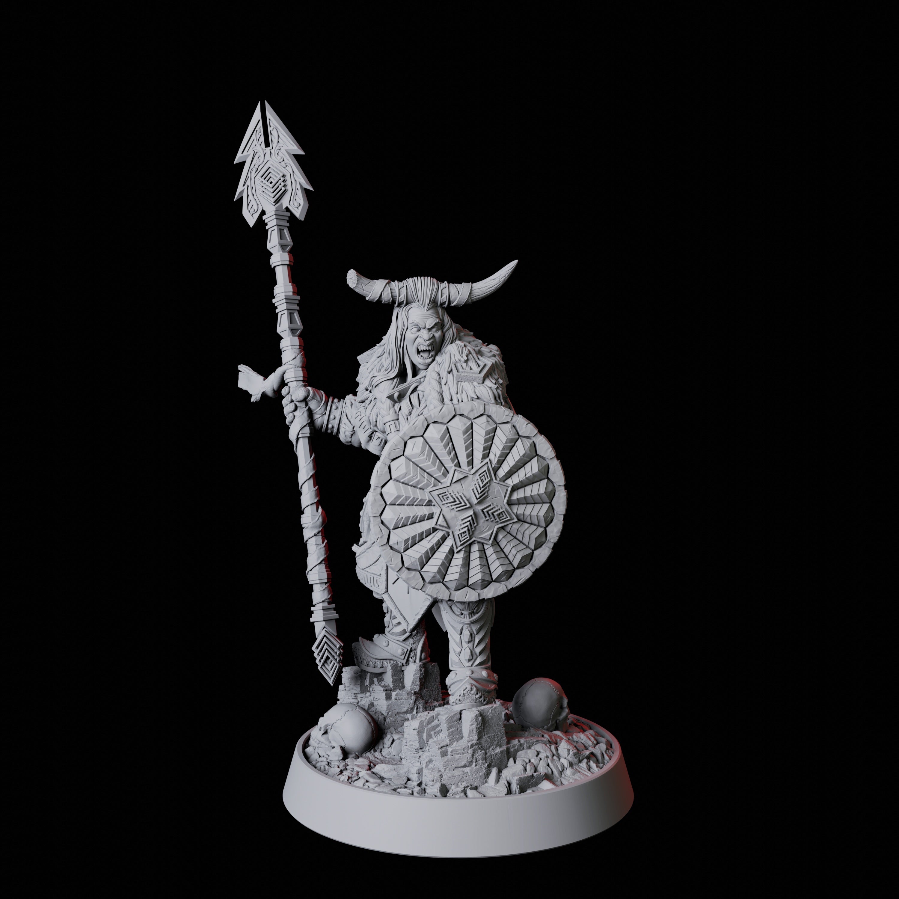 Barbarian Warrior Miniature for Dungeons and Dragons