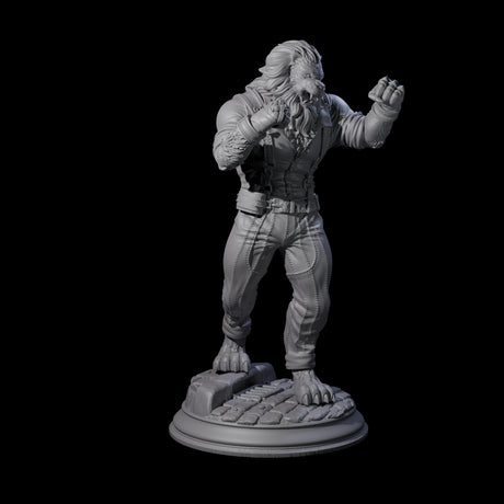 Bare Knuckle Fighter Miniature for Dungeons and Dragons, Pathfinder or other TTRPGs