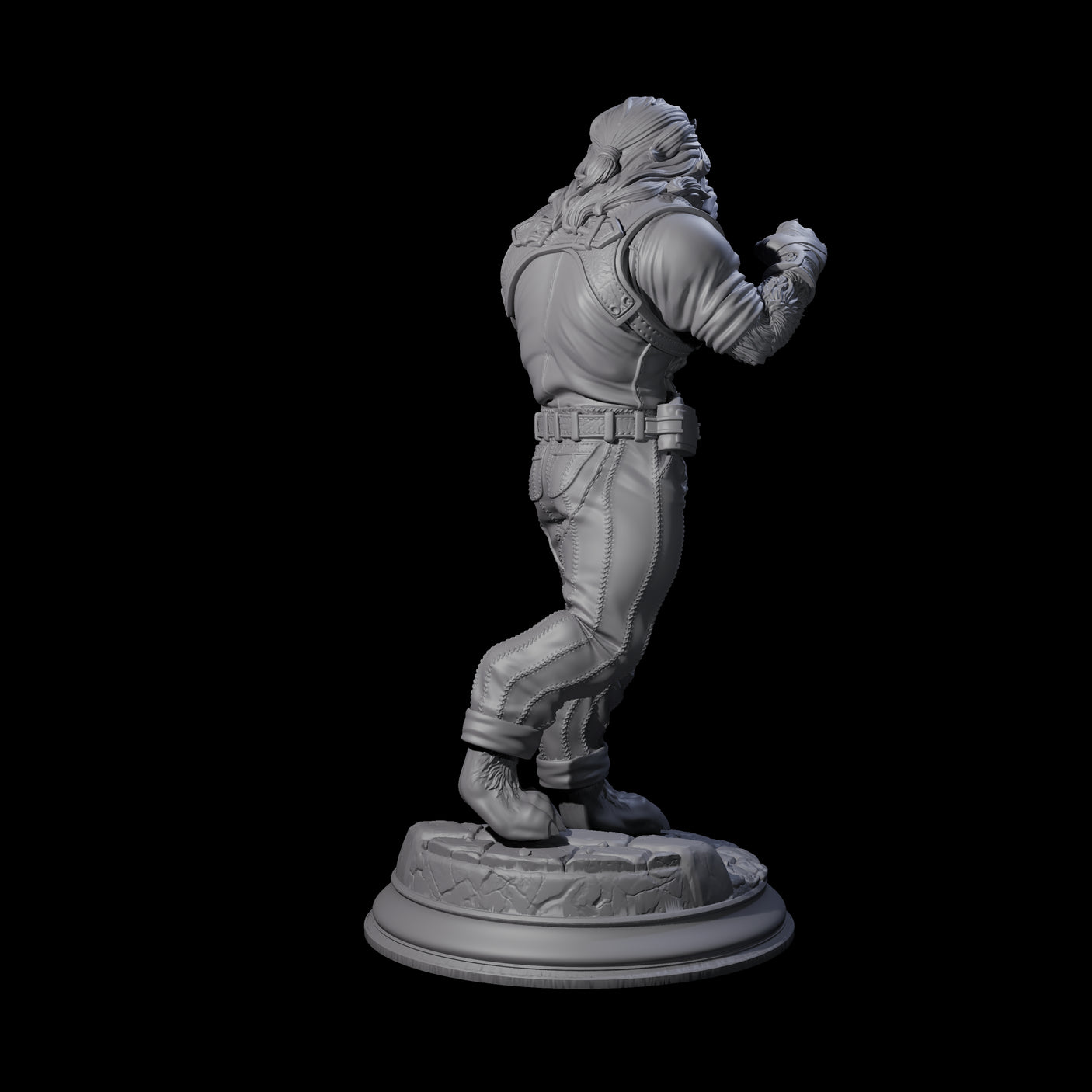 Bare Knuckle Fighter Miniature for Dungeons and Dragons, Pathfinder or other TTRPGs