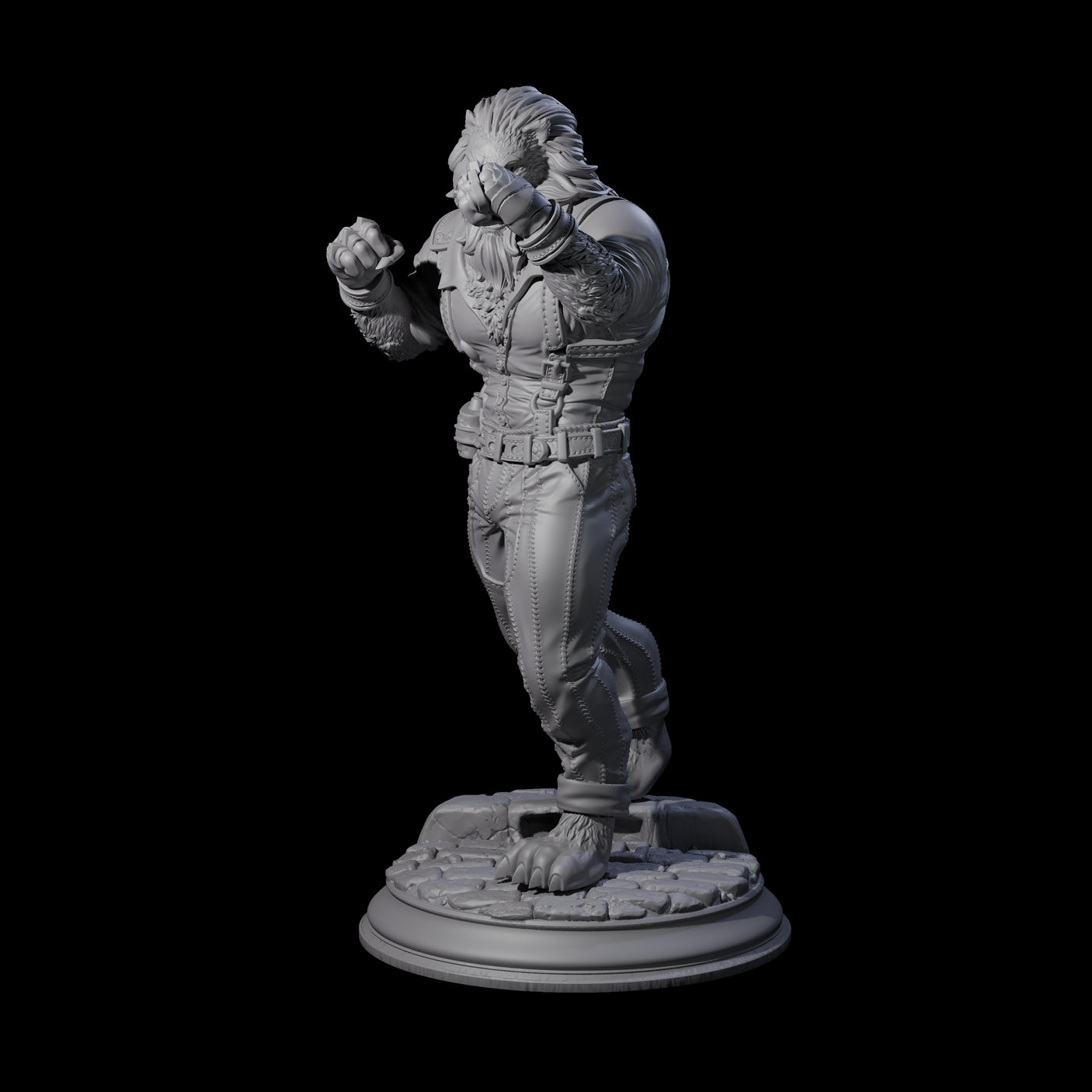 Bare Knuckle Fighter Miniature for Dungeons and Dragons, Pathfinder or other TTRPGs