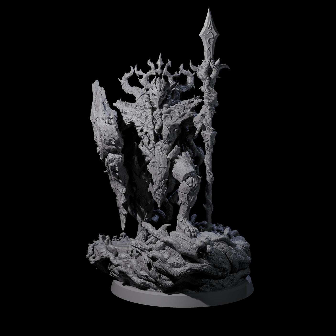 Barky Briar Knight A Miniature for Dungeons and Dragons, Pathfinder or other TTRPGs