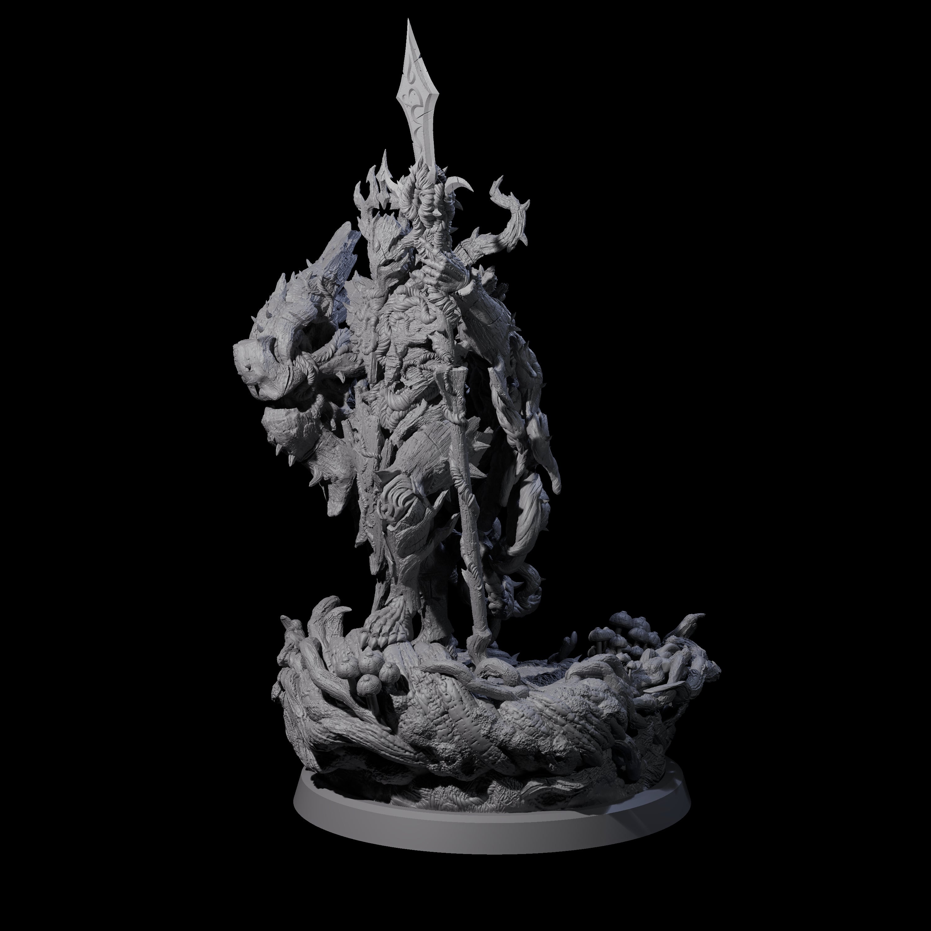 Barky Briar Knight A Miniature for Dungeons and Dragons, Pathfinder or other TTRPGs
