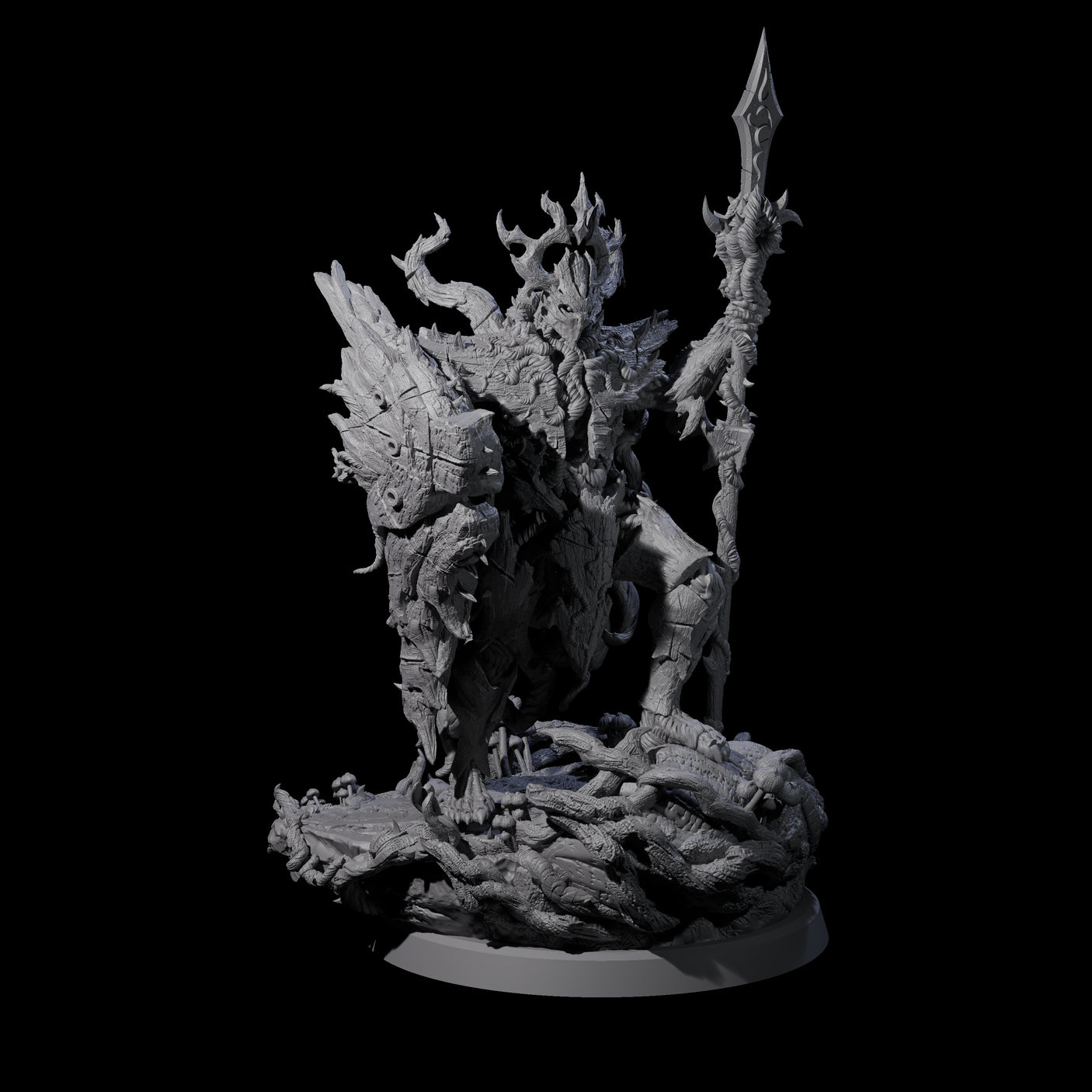 Barky Briar Knight A Miniature for Dungeons and Dragons, Pathfinder or other TTRPGs