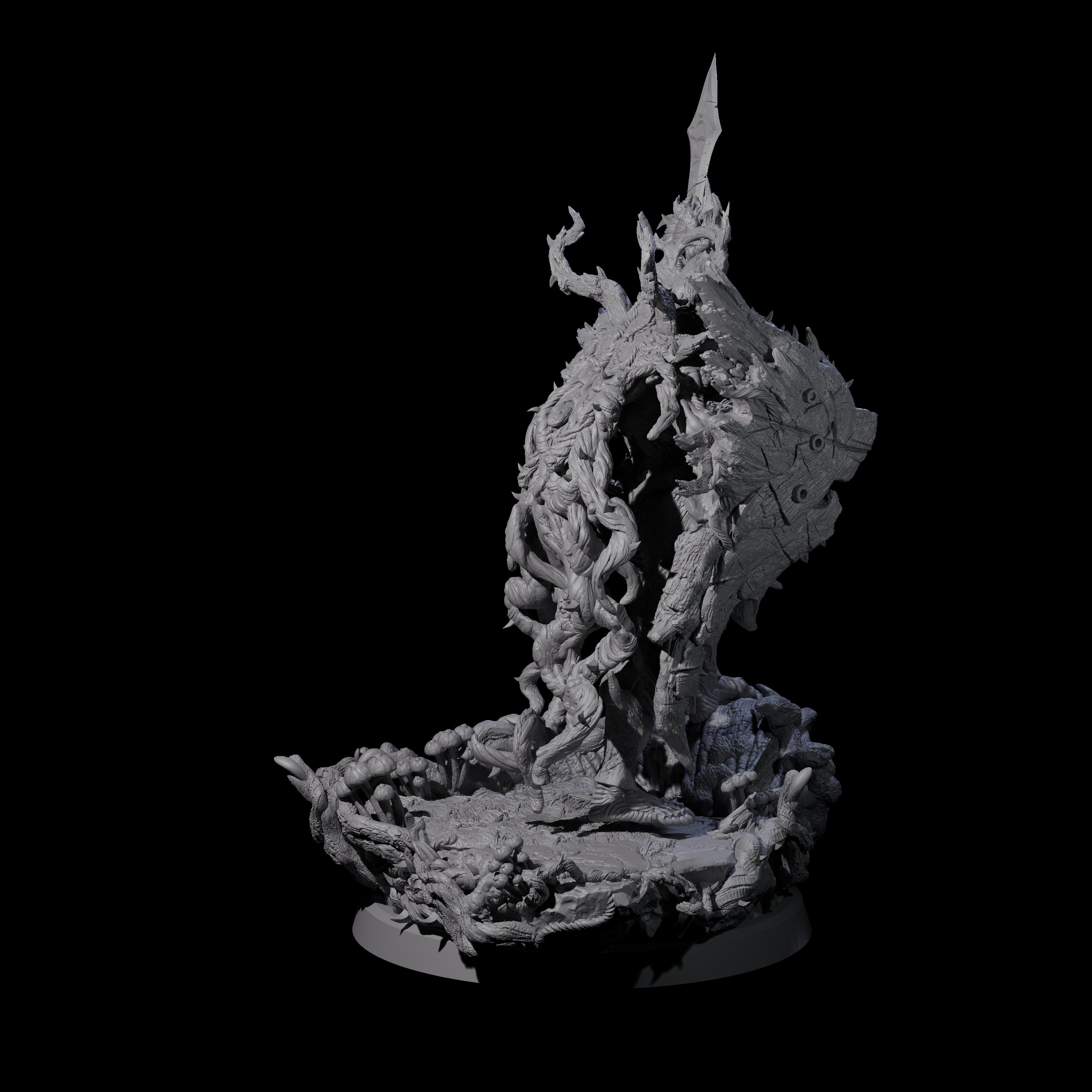 Barky Briar Knight A Miniature for Dungeons and Dragons, Pathfinder or other TTRPGs