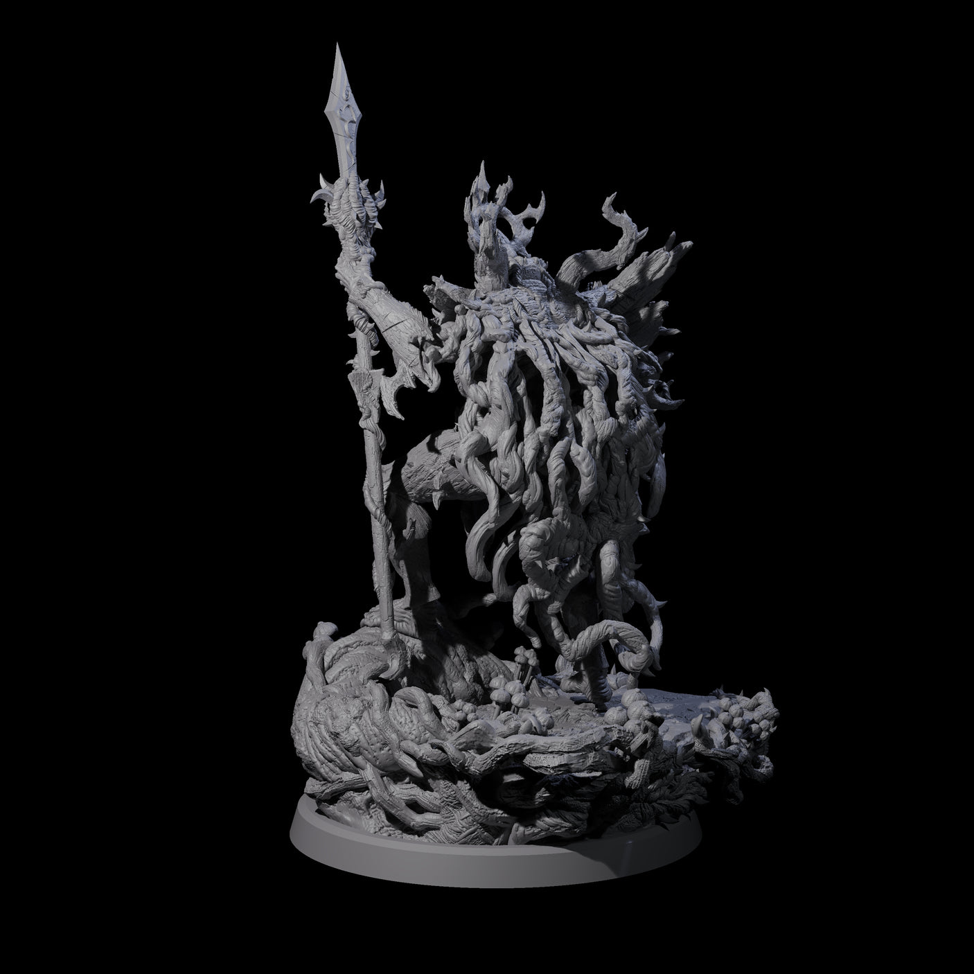 Barky Briar Knight A Miniature for Dungeons and Dragons, Pathfinder or other TTRPGs