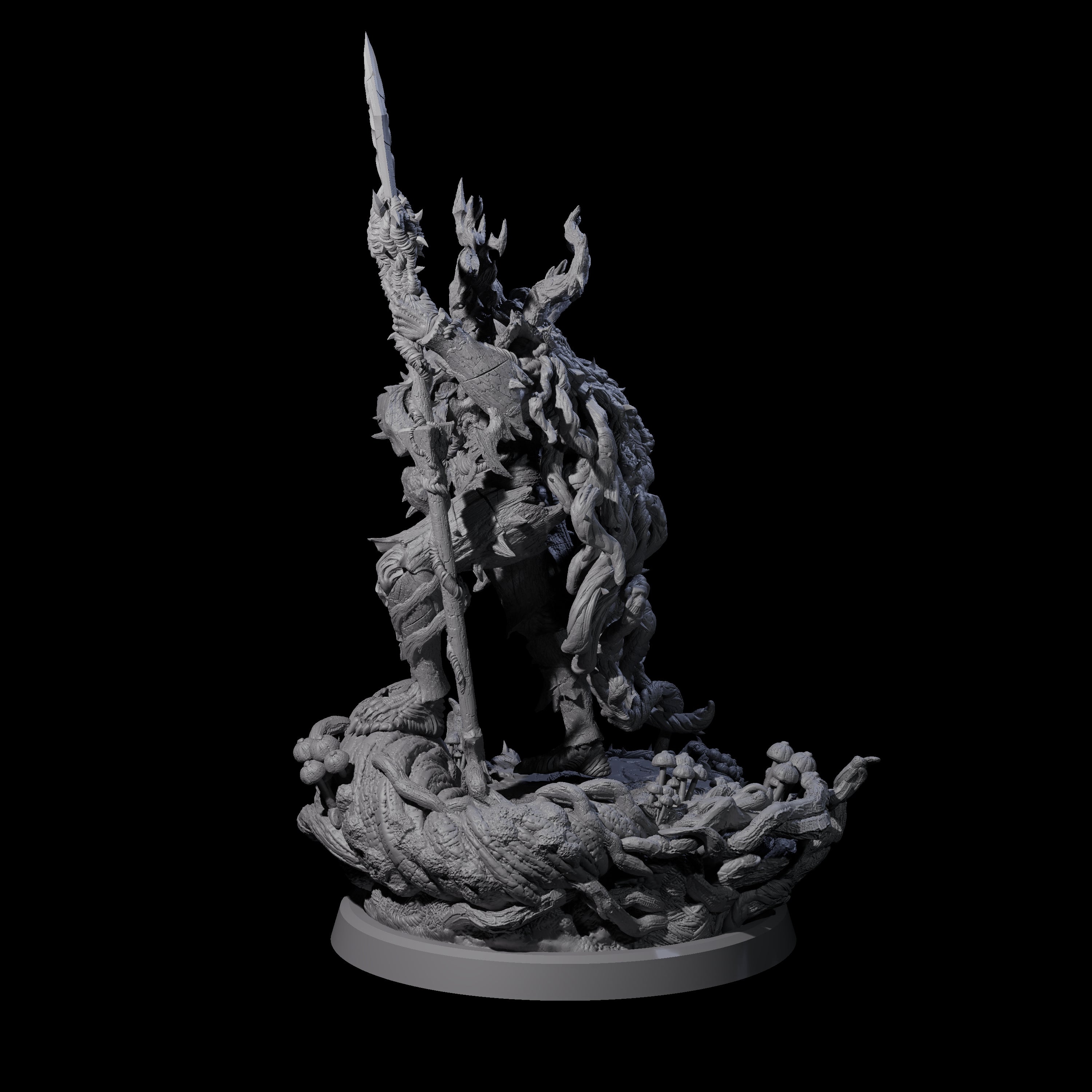 Barky Briar Knight A Miniature for Dungeons and Dragons, Pathfinder or other TTRPGs