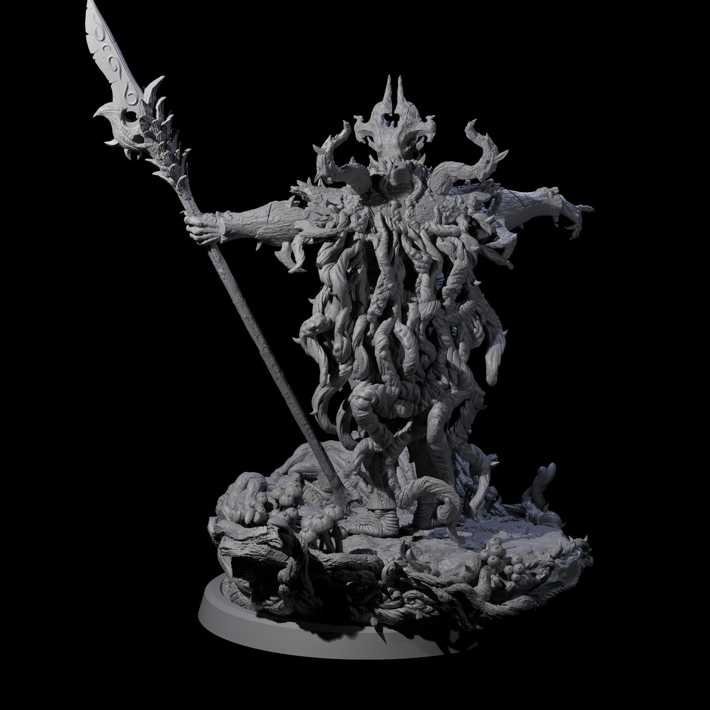Barky Briar Knight B Miniature for Dungeons and Dragons, Pathfinder or other TTRPGs