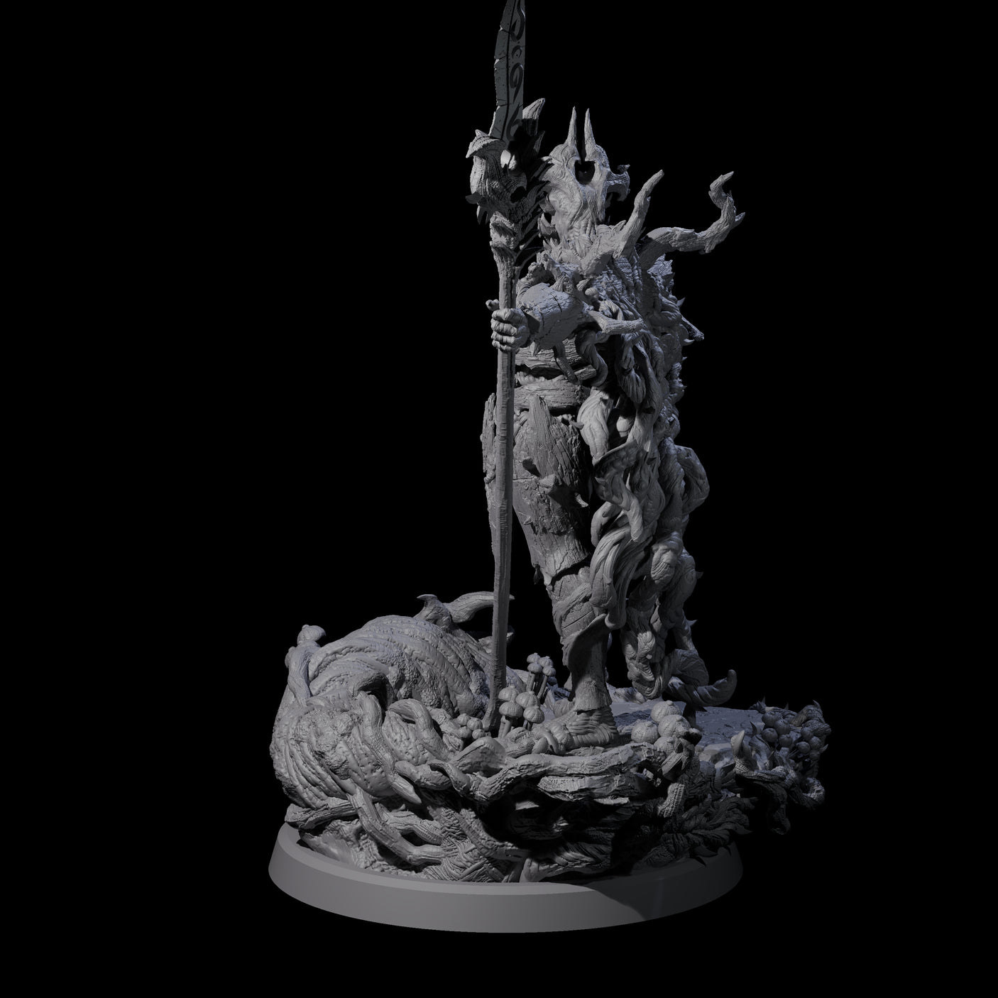 Barky Briar Knight B Miniature for Dungeons and Dragons, Pathfinder or other TTRPGs