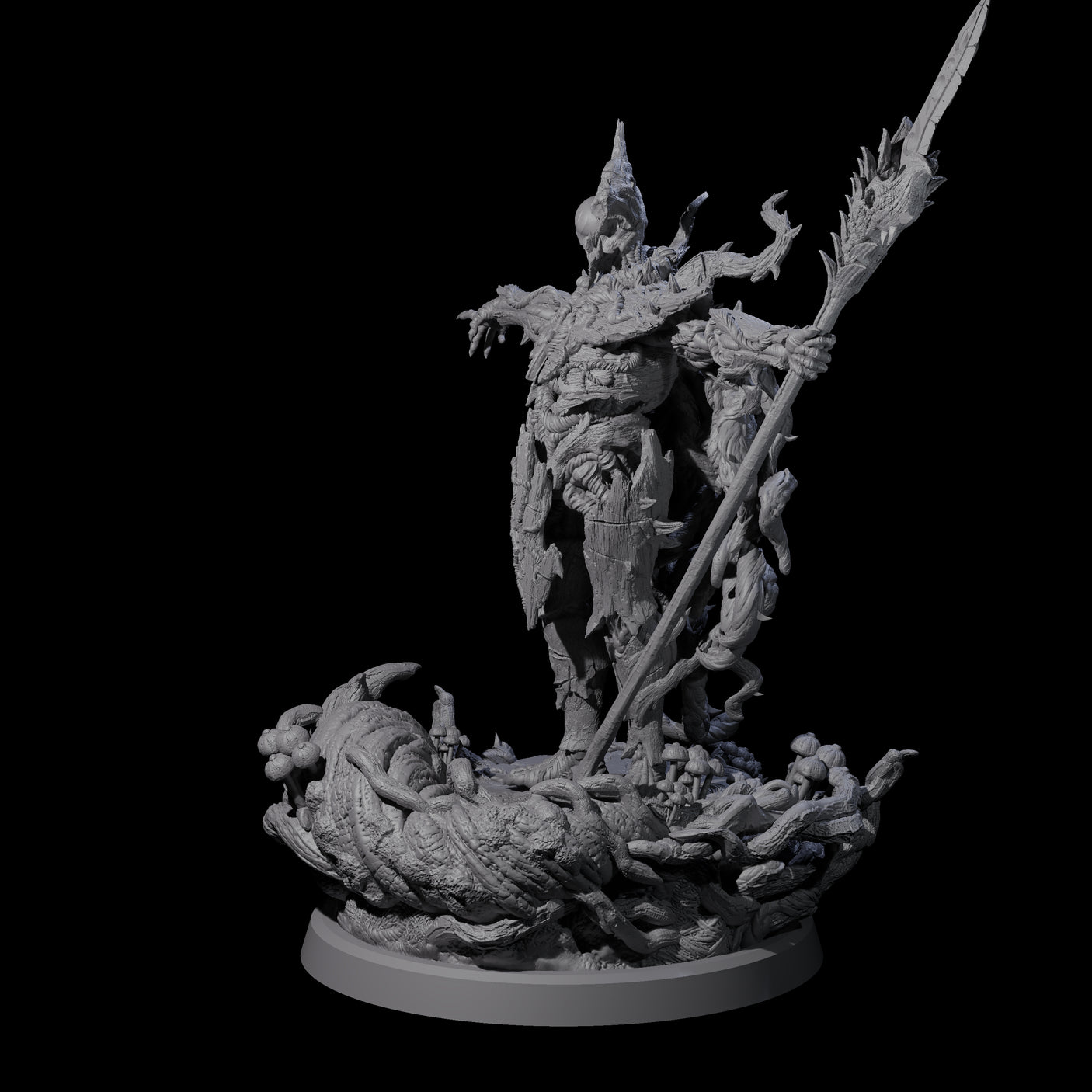 Barky Briar Knight B Miniature for Dungeons and Dragons, Pathfinder or other TTRPGs