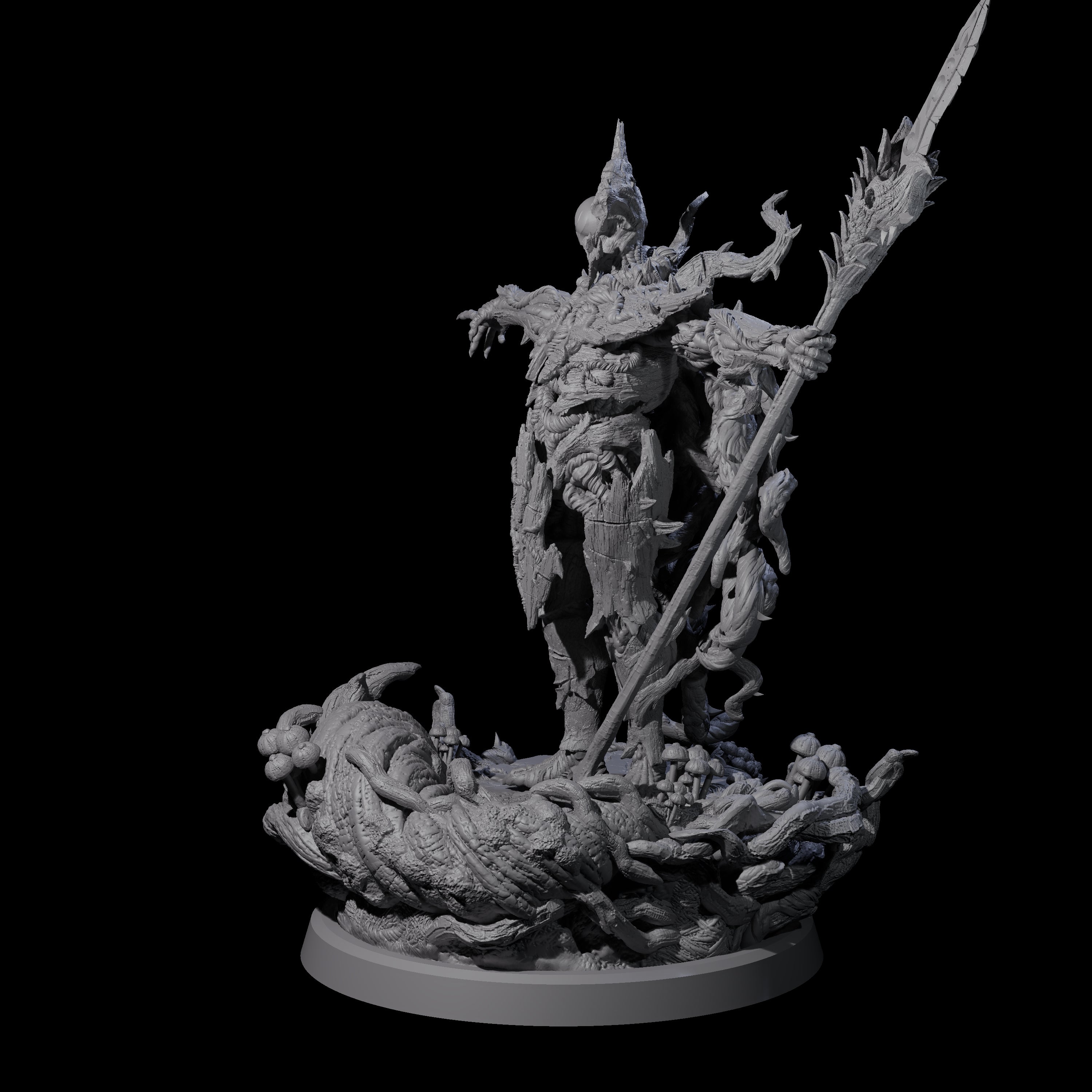 Barky Briar Knight B Miniature for Dungeons and Dragons, Pathfinder or other TTRPGs