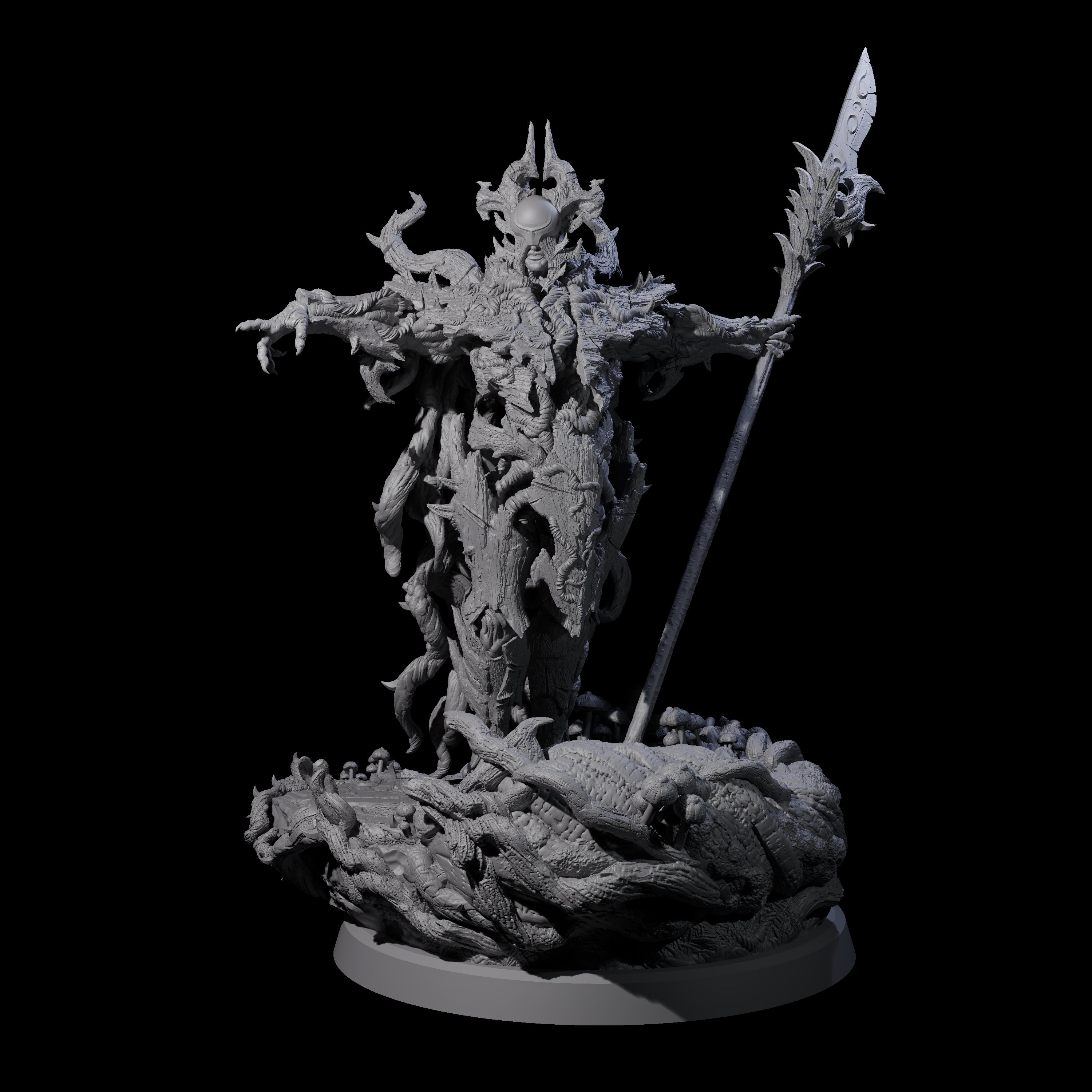 Barky Briar Knight B Miniature for Dungeons and Dragons, Pathfinder or other TTRPGs