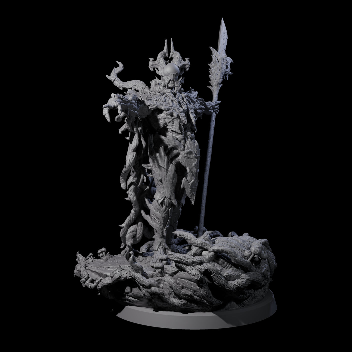 Barky Briar Knight B Miniature for Dungeons and Dragons, Pathfinder or other TTRPGs