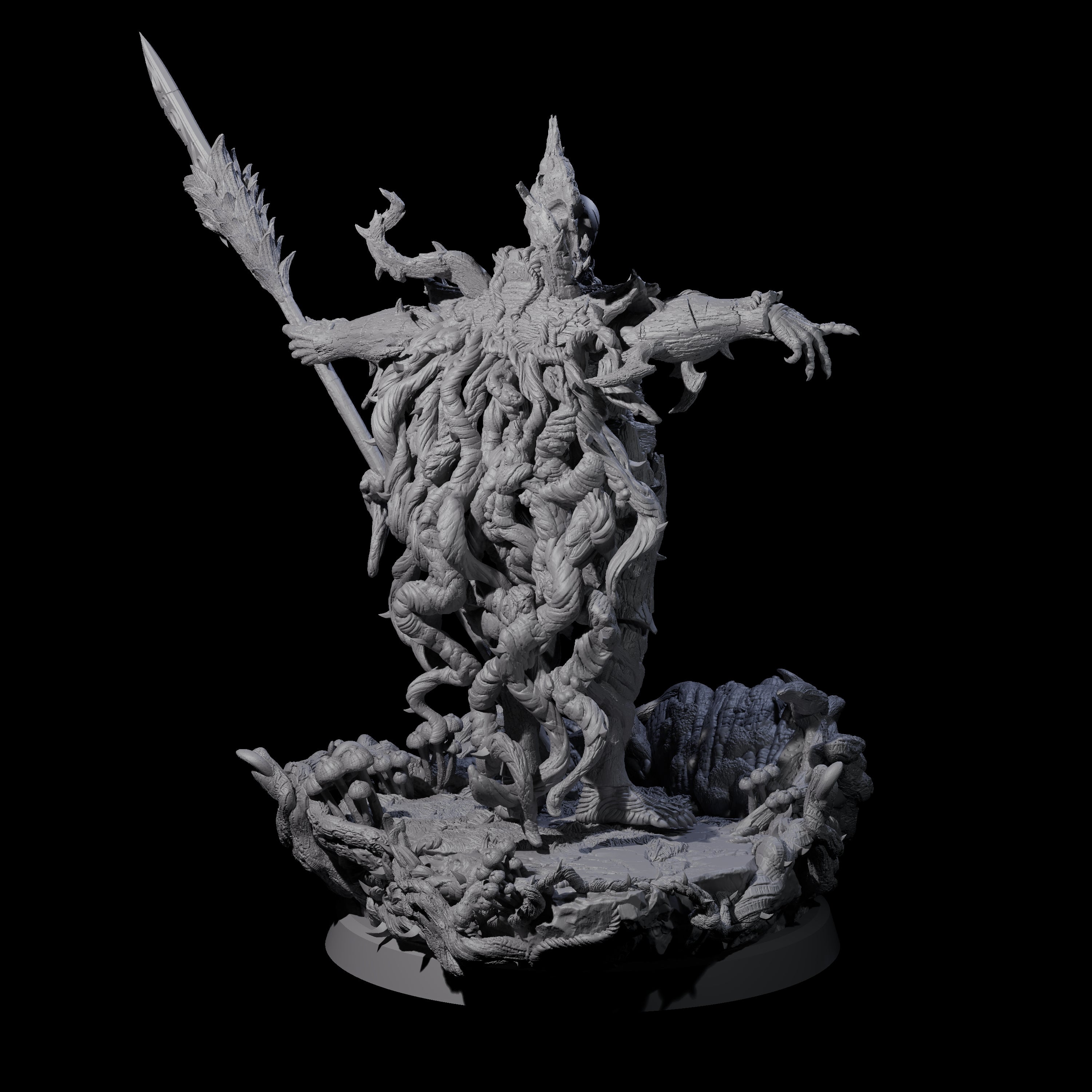 Barky Briar Knight B Miniature for Dungeons and Dragons, Pathfinder or other TTRPGs