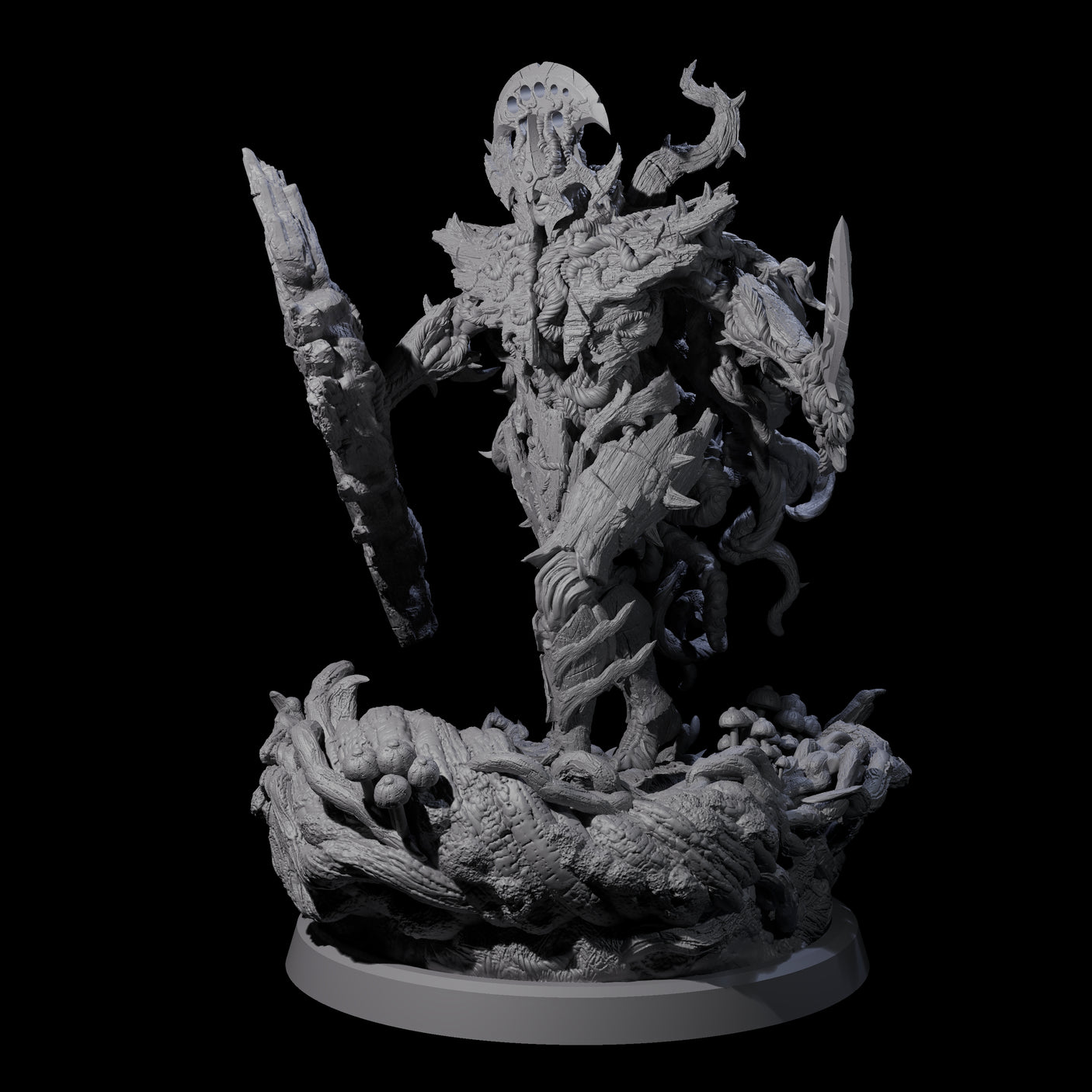 Barky Briar Knight C Miniature for Dungeons and Dragons, Pathfinder or other TTRPGs