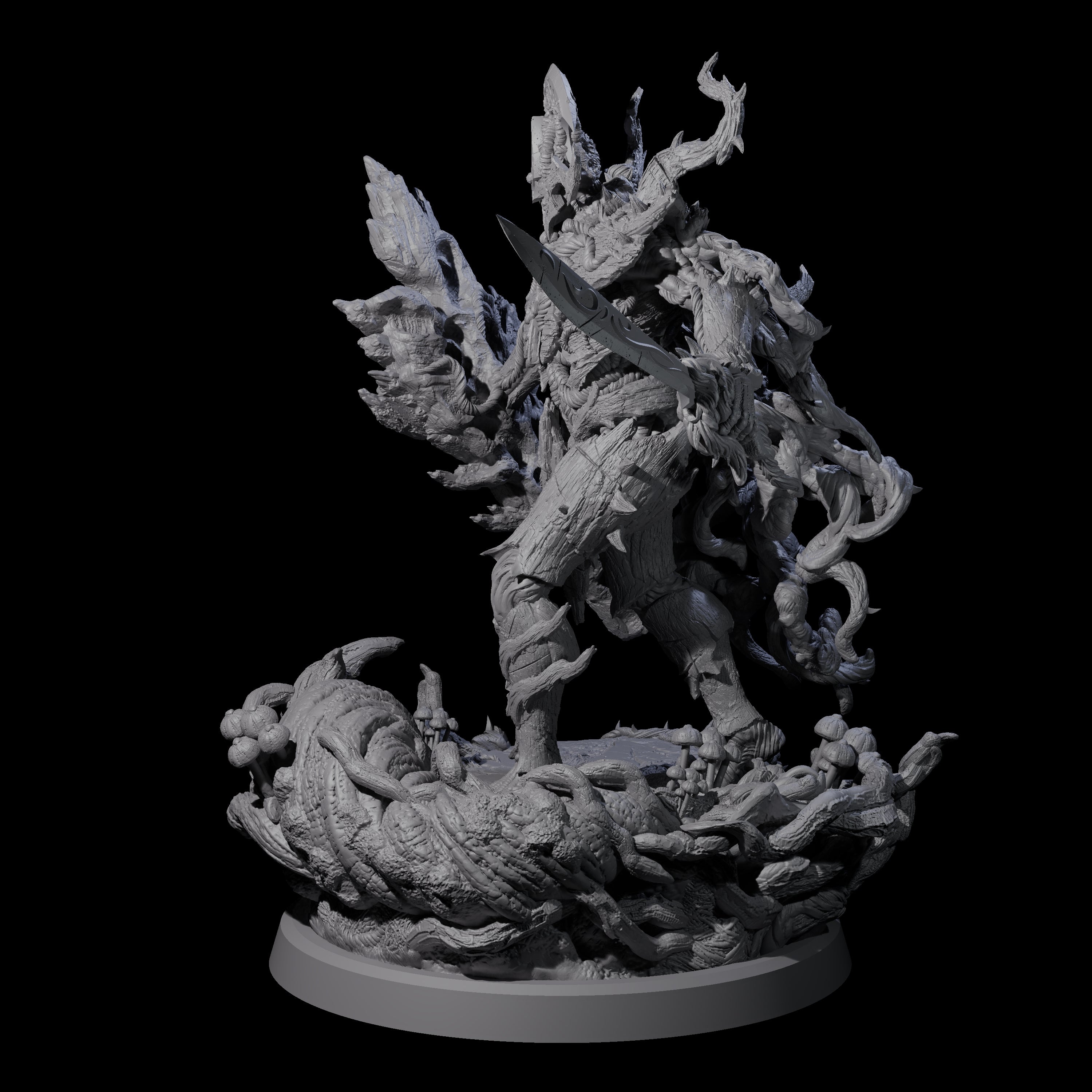 Barky Briar Knight C Miniature for Dungeons and Dragons, Pathfinder or other TTRPGs