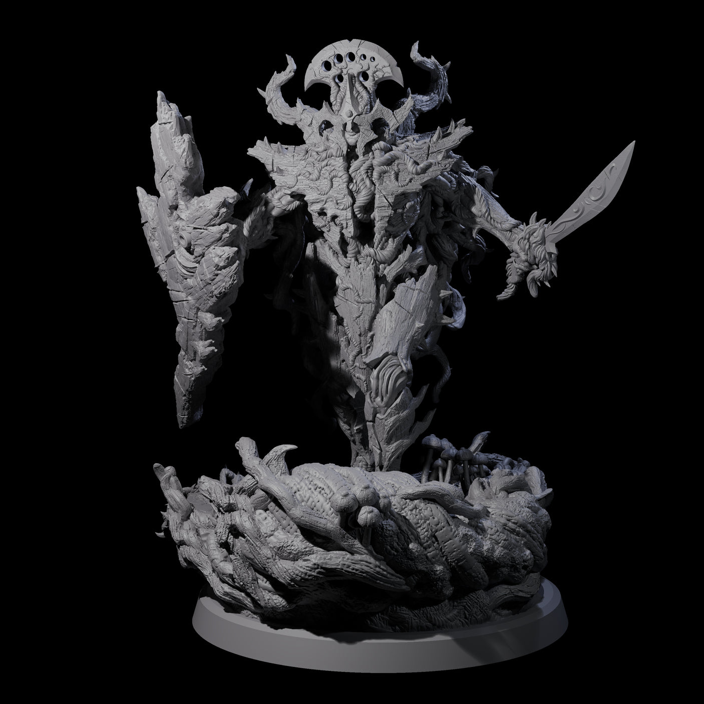 Barky Briar Knight C Miniature for Dungeons and Dragons, Pathfinder or other TTRPGs