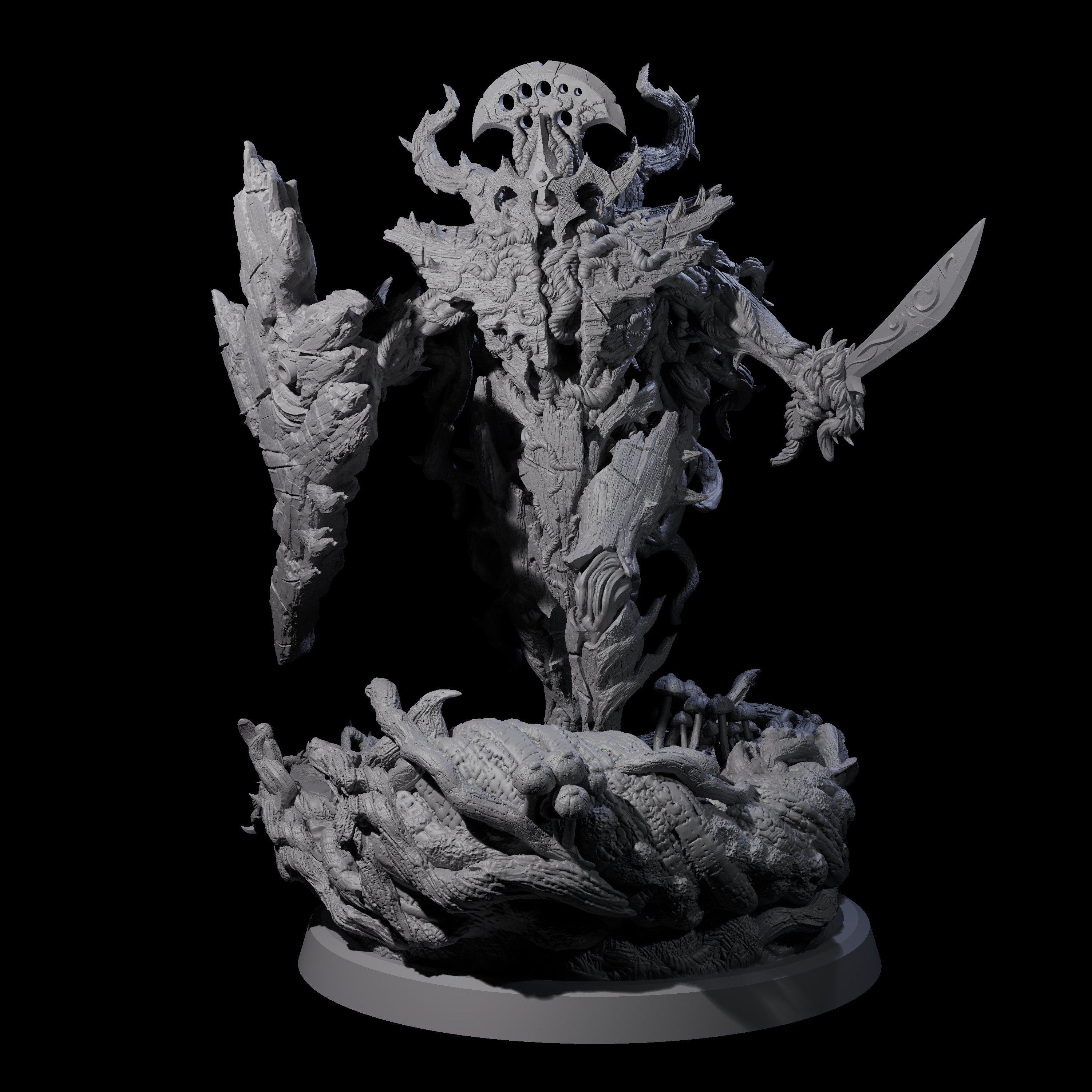 Barky Briar Knight C Miniature for Dungeons and Dragons, Pathfinder or other TTRPGs