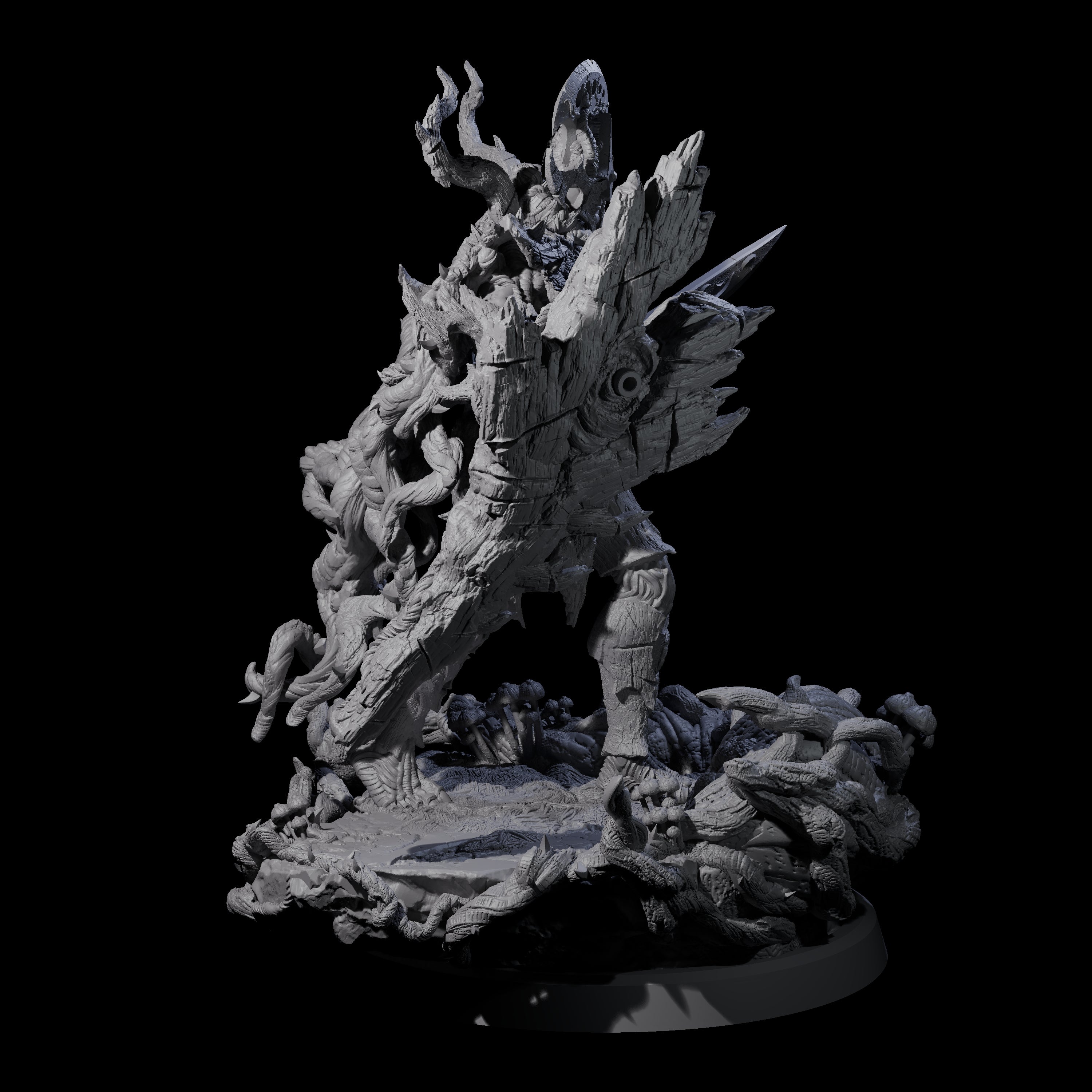 Barky Briar Knight C Miniature for Dungeons and Dragons, Pathfinder or other TTRPGs