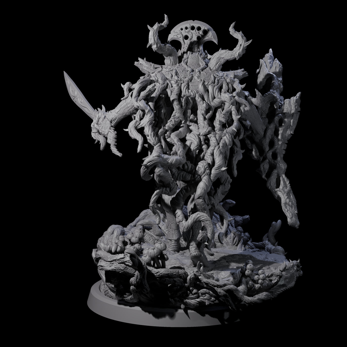 Barky Briar Knight C Miniature for Dungeons and Dragons, Pathfinder or other TTRPGs