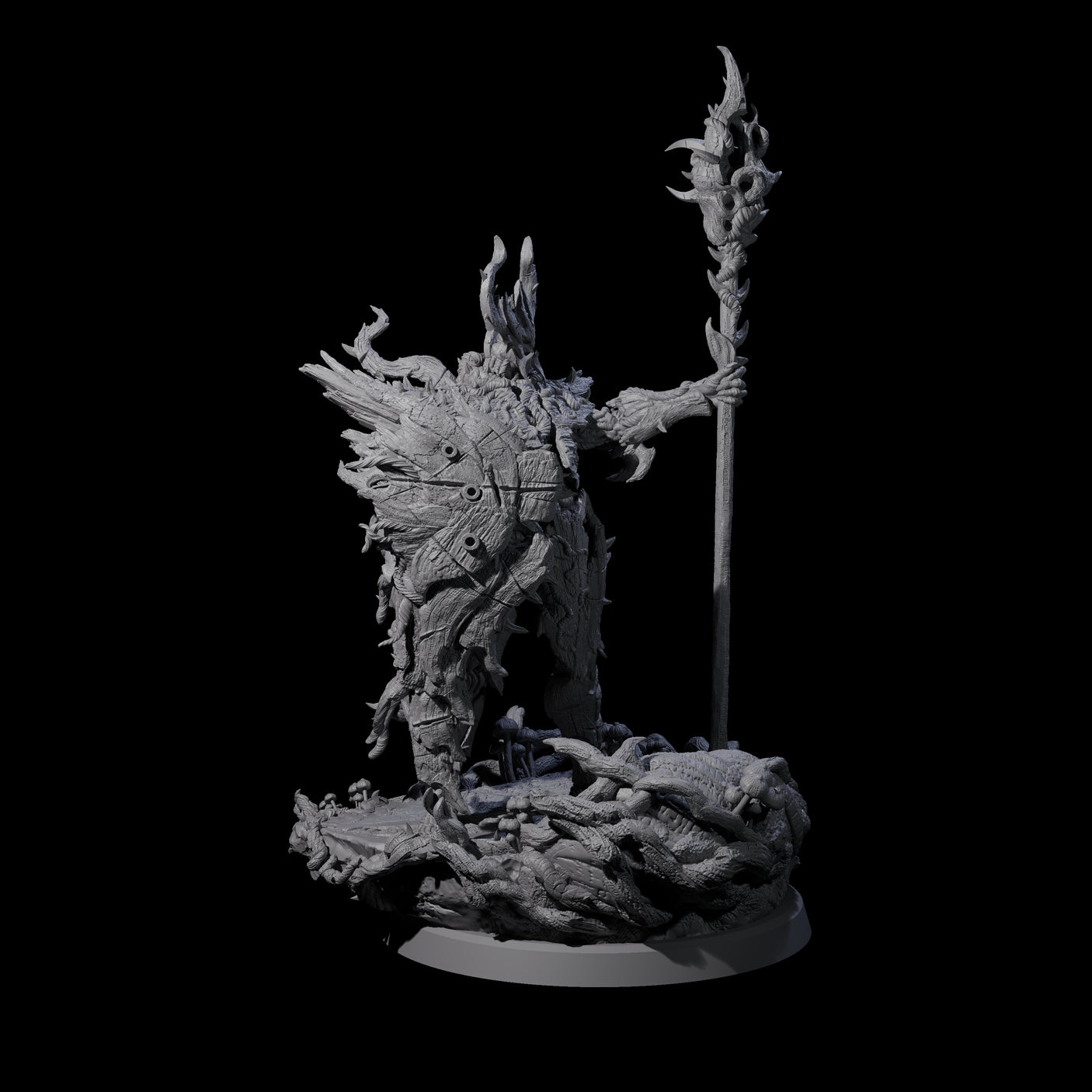 Barky Briar Knight D Miniature for Dungeons and Dragons, Pathfinder or other TTRPGs