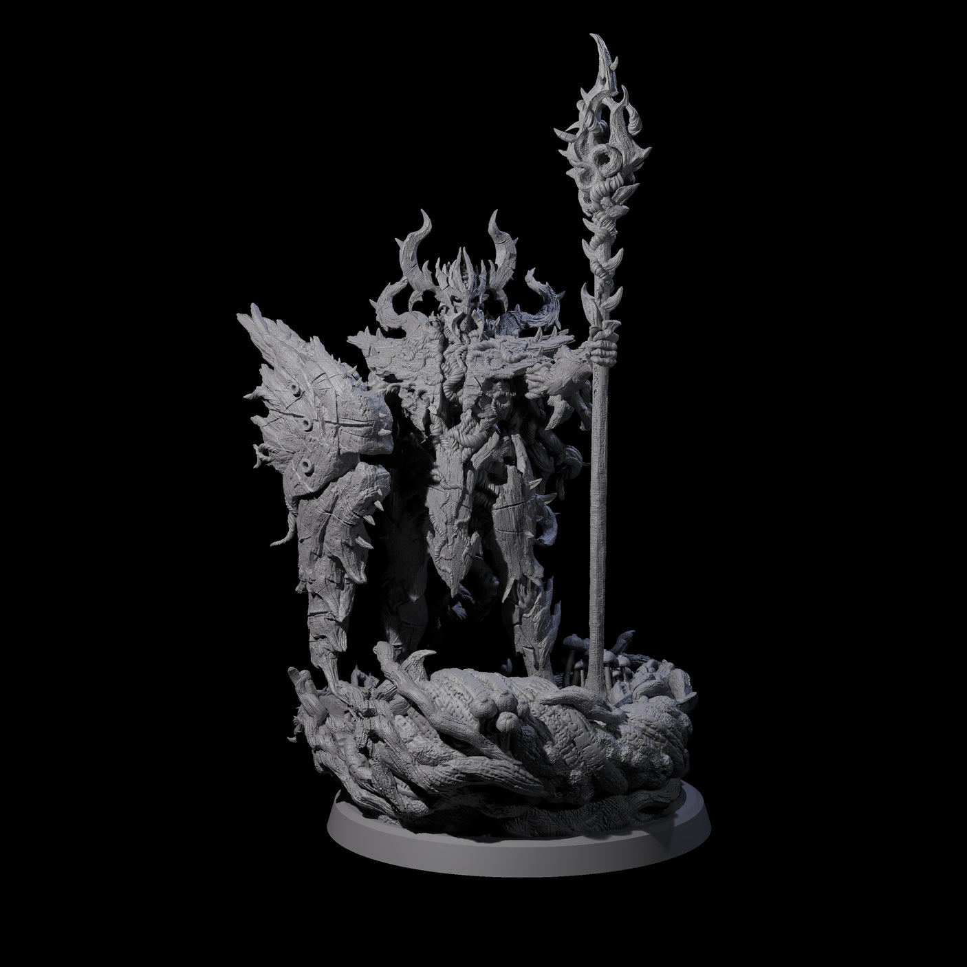 Barky Briar Knight D Miniature for Dungeons and Dragons, Pathfinder or other TTRPGs