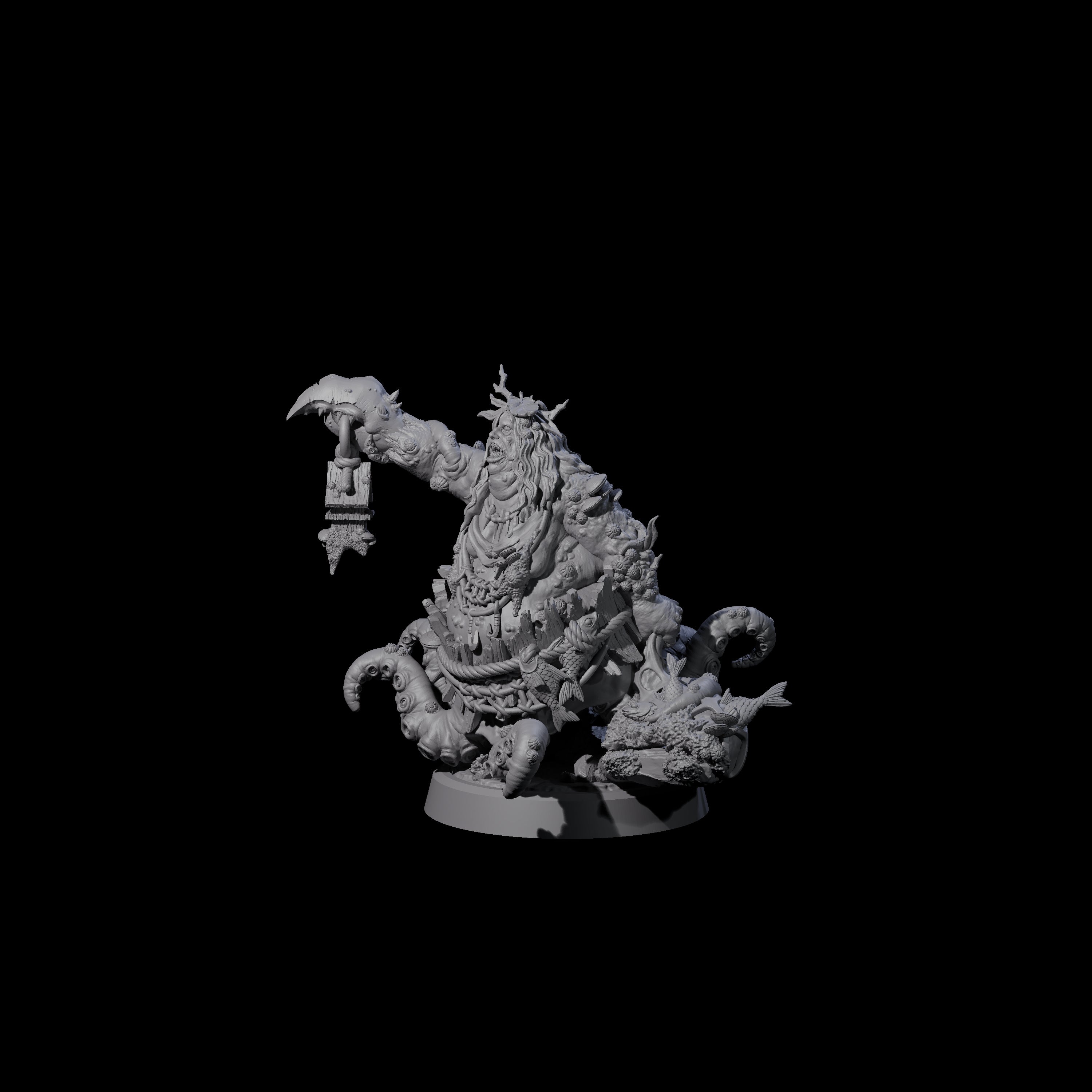 Barnacle Encrusted Sea Hag Miniature for Dungeons and Dragons, Pathfinder or other TTRPGs