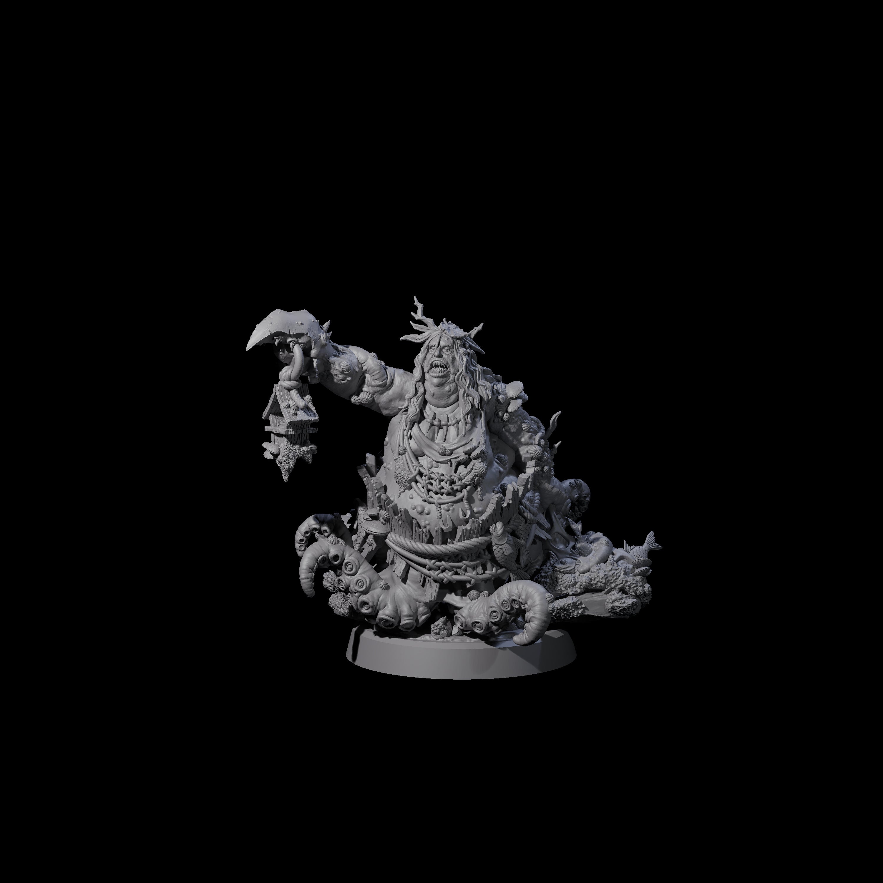 Barnacle Encrusted Sea Hag Miniature for Dungeons and Dragons, Pathfinder or other TTRPGs