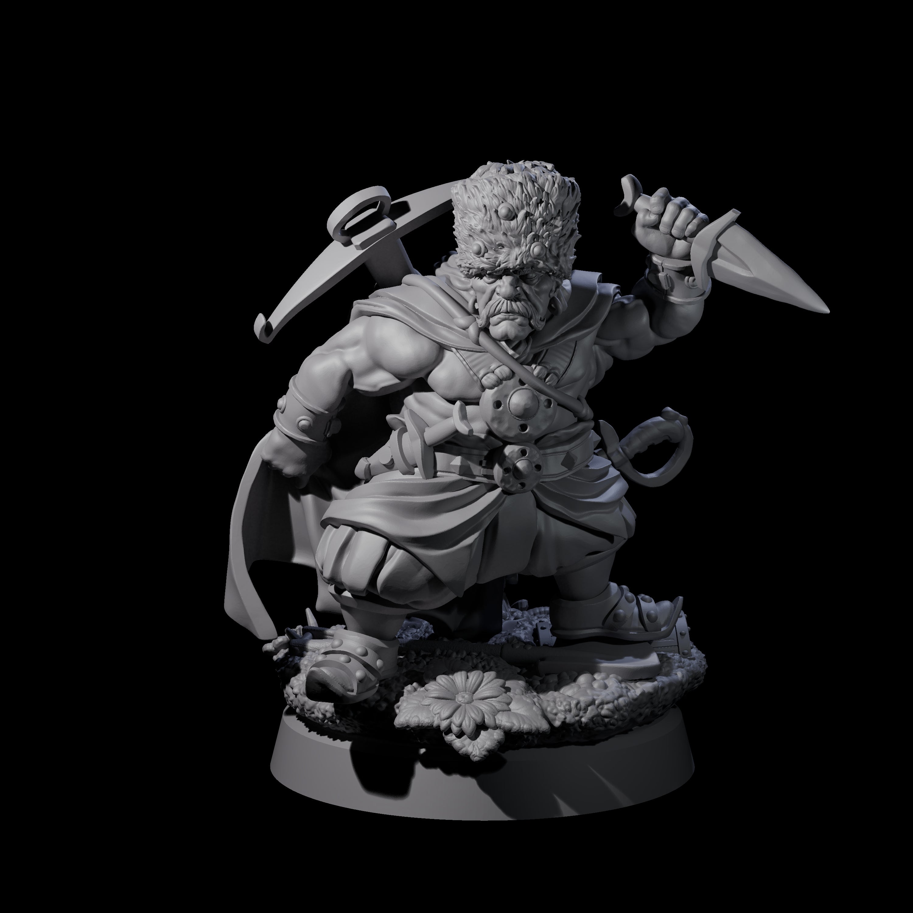 Barovian Dwarf Hunter Miniature for Dungeons and Dragons, Pathfinder or other TTRPGs