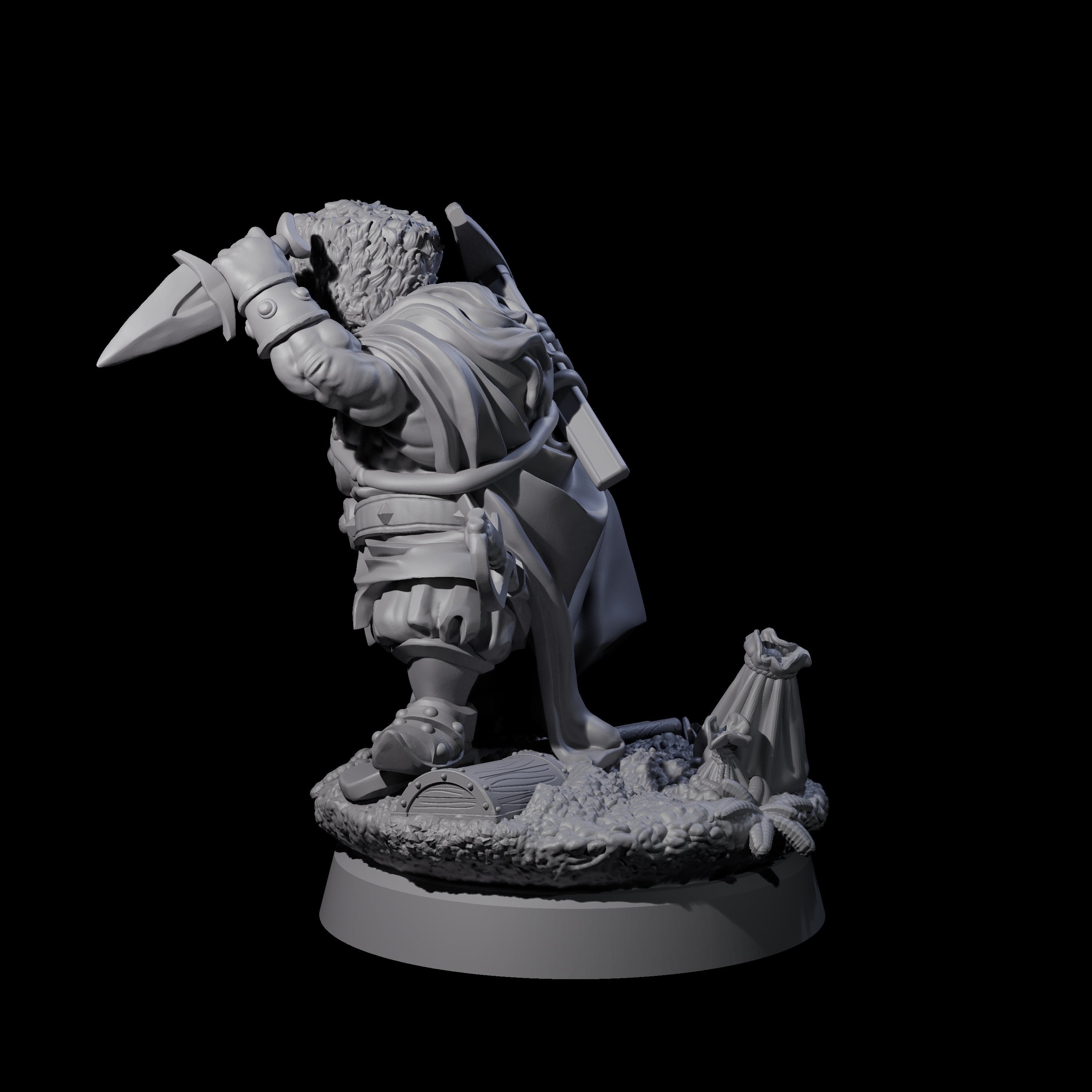 Barovian Dwarf Hunter Miniature for Dungeons and Dragons, Pathfinder or other TTRPGs