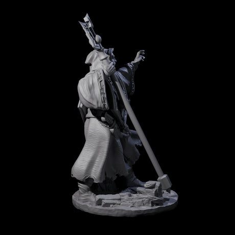 Battered Wizard Miniature for Dungeons and Dragons, Pathfinder or other TTRPGs