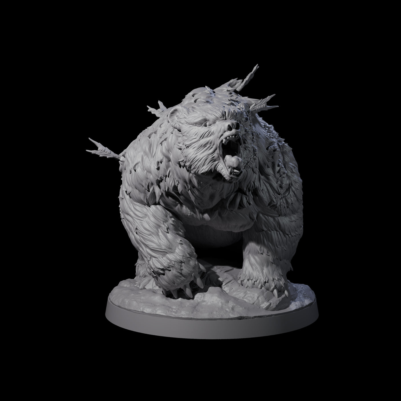 Battle Hardened Dire Bear A Miniature for Dungeons and Dragons, Pathfinder or other TTRPGs