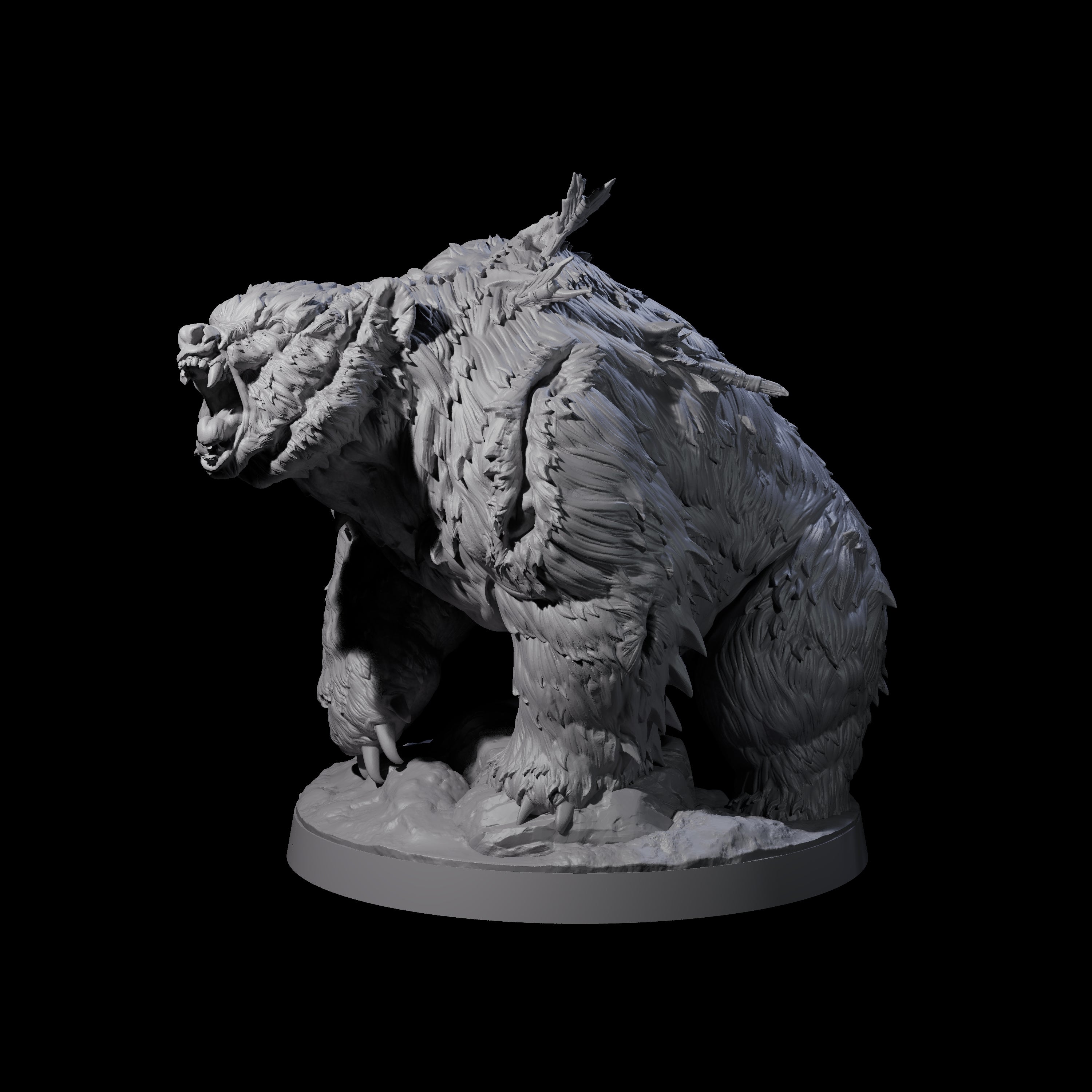 Battle Hardened Dire Bear A Miniature for Dungeons and Dragons, Pathfinder or other TTRPGs