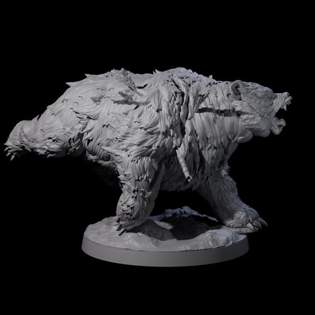 Battle Hardened Dire Bear B Miniature for Dungeons and Dragons, Pathfinder or other TTRPGs