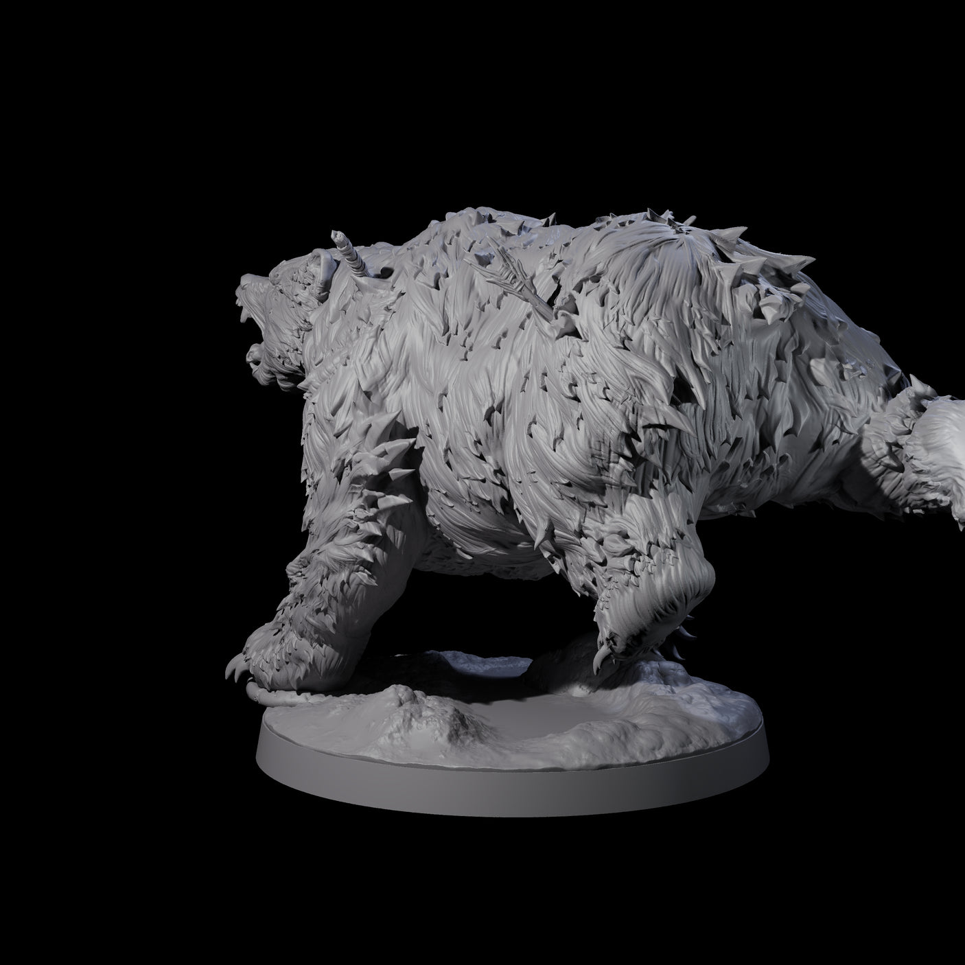 Battle Hardened Dire Bear B Miniature for Dungeons and Dragons, Pathfinder or other TTRPGs