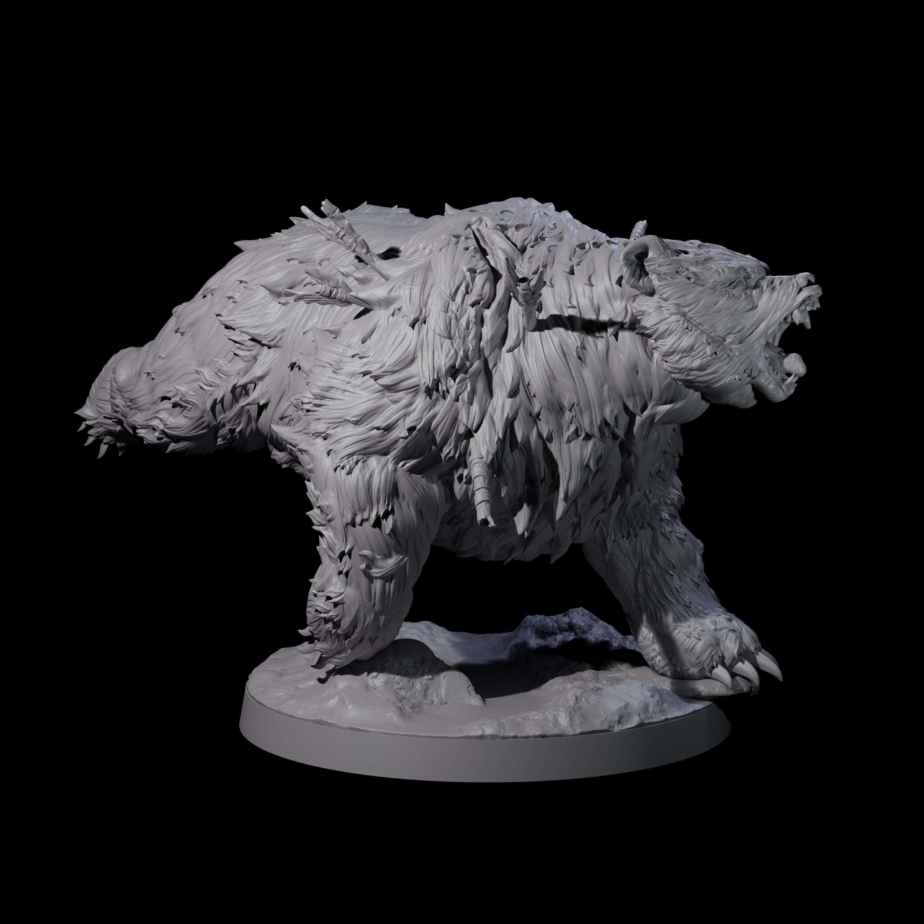 Battle Hardened Dire Bear B Miniature for Dungeons and Dragons, Pathfinder or other TTRPGs