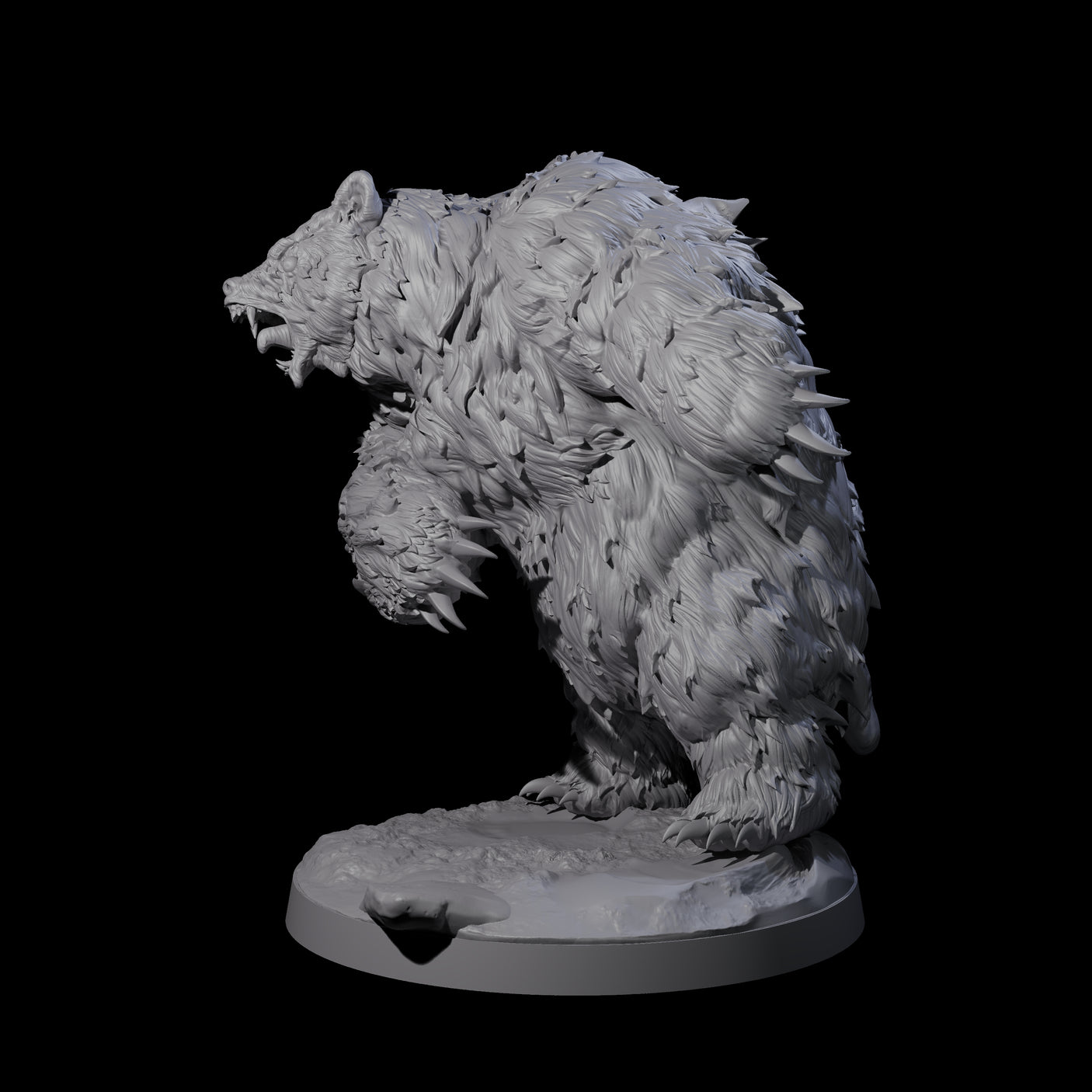 Battle Hardened Dire Bear C Miniature for Dungeons and Dragons, Pathfinder or other TTRPGs